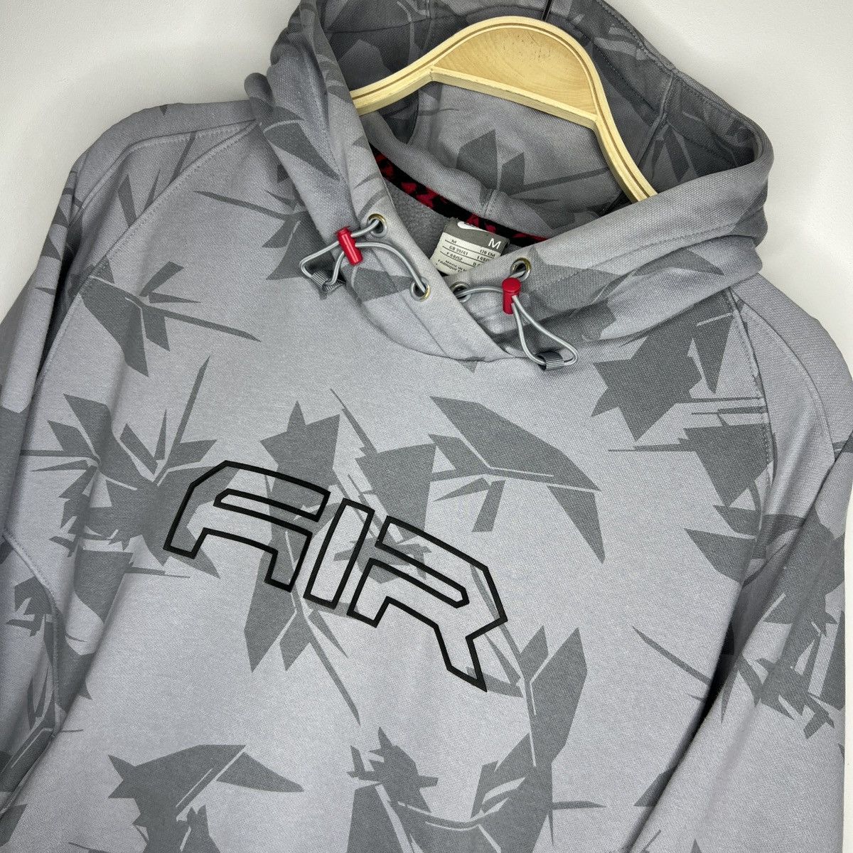 Nike × Vintage Vintage Nike Hoodie Grey Air Logo Swoosh Boxy 90s Y2K RARE Size US M / EU 48-50 / 2 - 4 Thumbnail