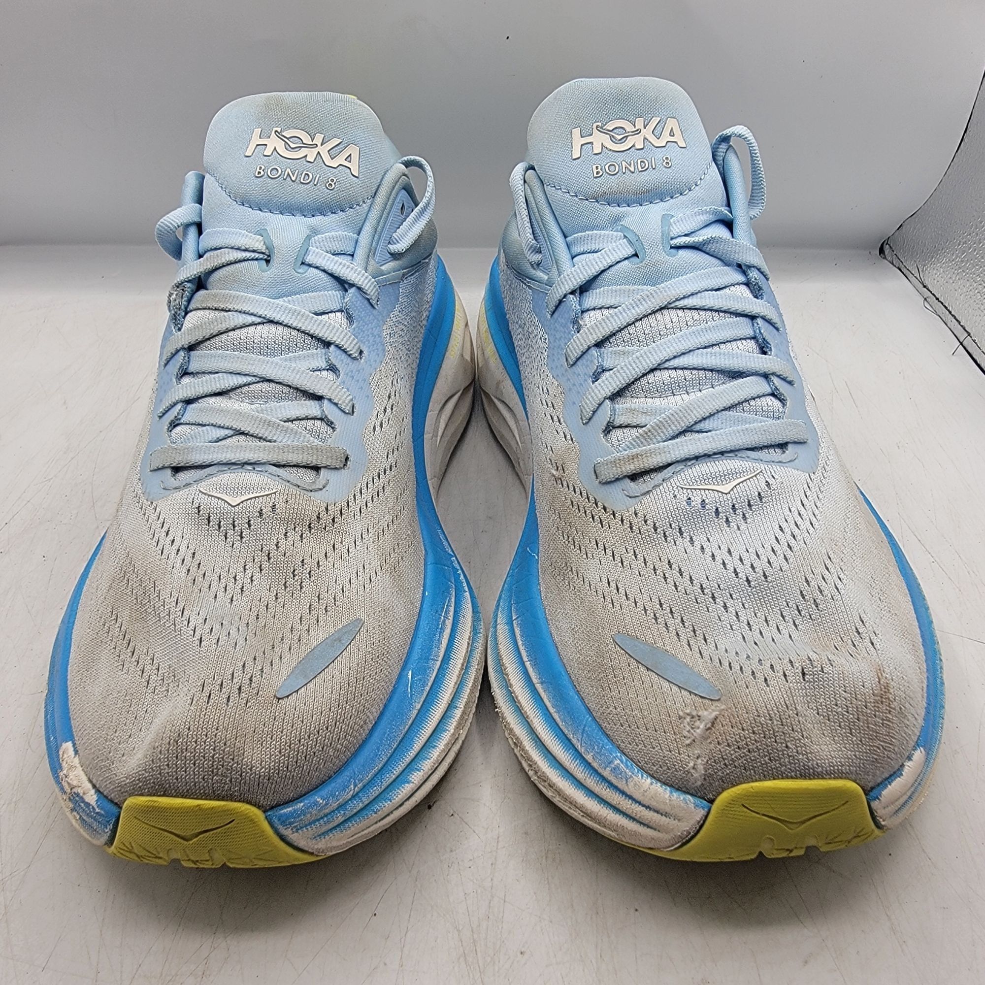 Hoka Hoka One One Bondi 8 Mens 10.5 D Shoes Blue Running Gym Walk Size US 10.5 / EU 43-44 - 2 Thumbnail