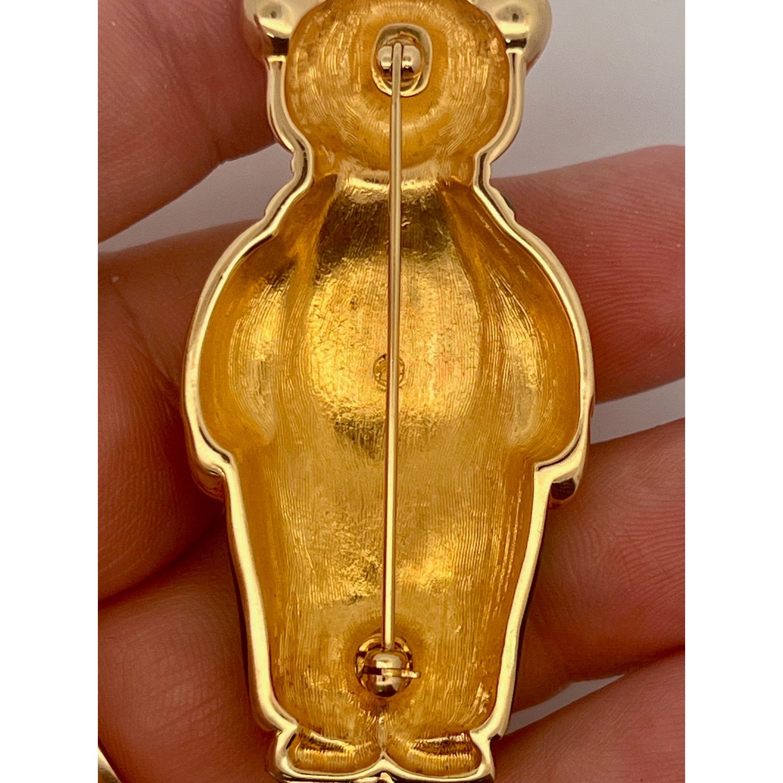 Swarovski Swarovski Golden Crystal Enamel Bear Brooch Size ONE SIZE - 6 Thumbnail
