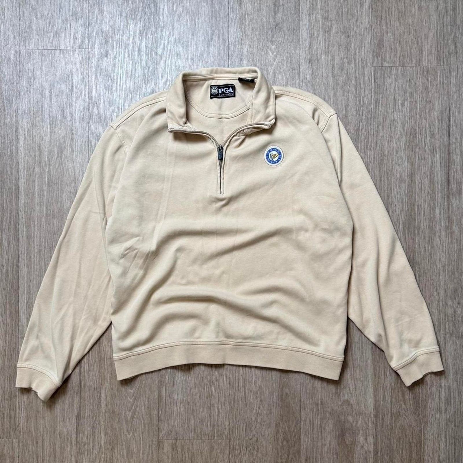 PGA Tour Cream PGA golf quarter zip Size US M / EU 48-50 / 2 - 1 Thumbnail