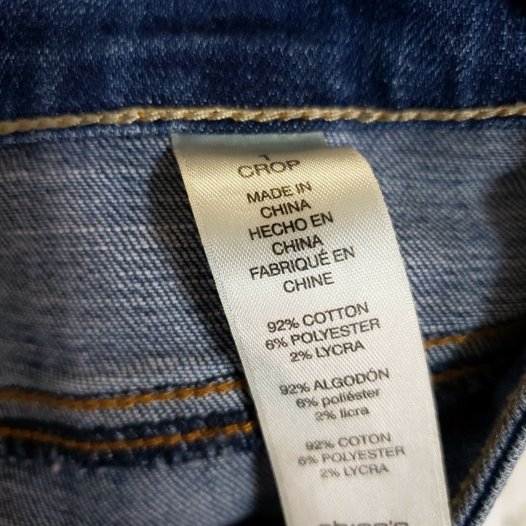 Vintage Chico's Womens Straight Crop Jeans Sz 8 Blue Medium Wash Mid Rise Denim Cotton Blend Shirt/Jeans Cropped Womens 2000s Style Size 30" / US 8 / IT 44 - 7 Thumbnail