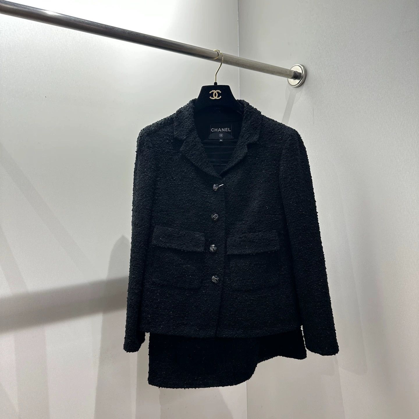 Chanel Chanel tweed single-breasted jacket feb408 Size XS / US 0-2 / IT 36-38 - 1 Thumbnail