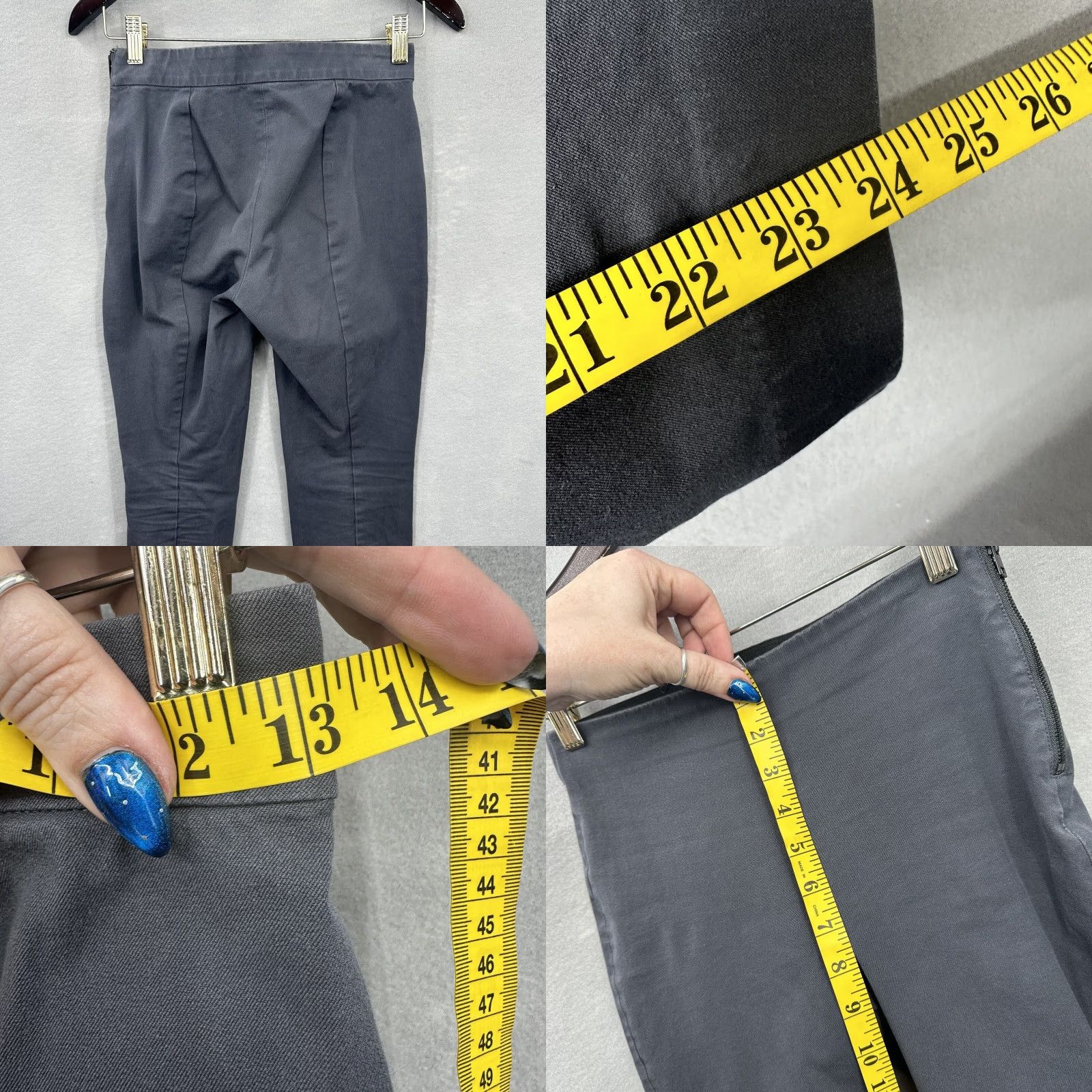 Everlane Everlane Pants Womens 00 The Side-Zip Stretch Cotton Gray Preppy Minimal Skinny Pants Womens 00 Gray Stretch Cotton Modern Classic Skinny Size 24" / US 00 / IT 34 - 8 Thumbnail