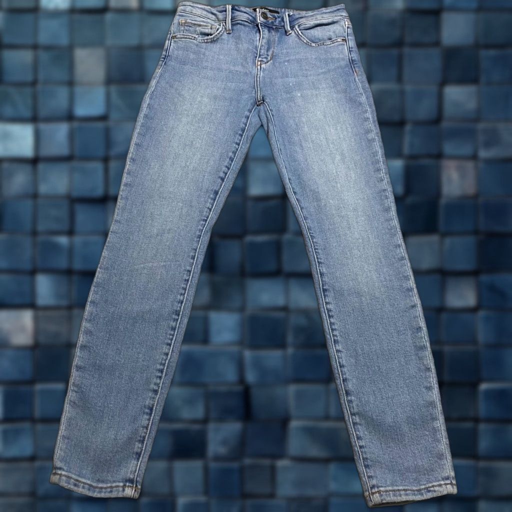 Sam Edelman Sam Edelman Jeans 27 Blue Denim Medium Wash Kitten Mid Rise Skinny Ankle Womens Slim 5-Pocket Design Clothing Accessories Vintage? No Size 27" / US 4 / IT 40 - 1 Thumbnail