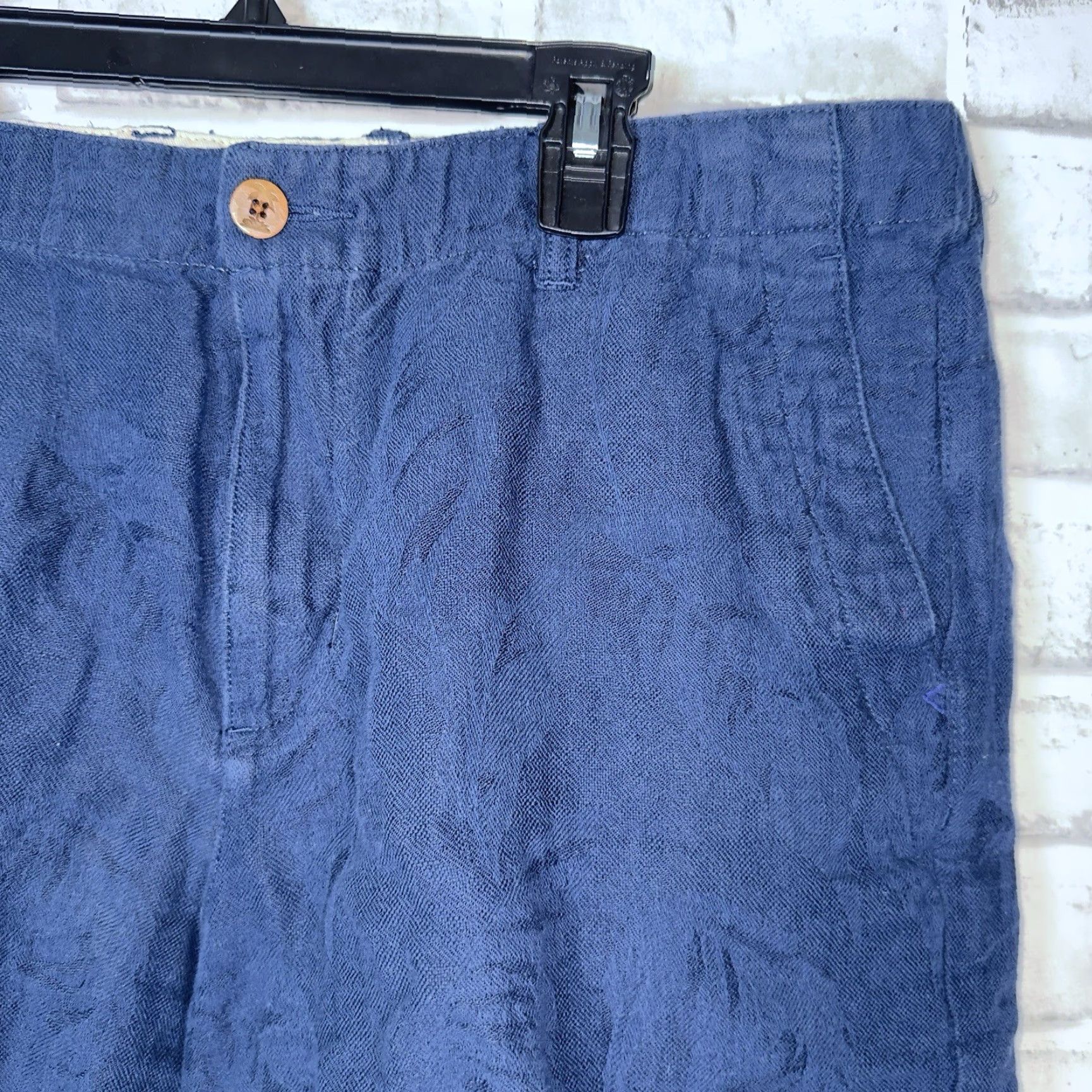 Tommy Bahama VINTAGE Tommy Bahama Linen Blend Shorts Mens Size Large Blue Casual Chino 90s Size US 33 - 2 Thumbnail