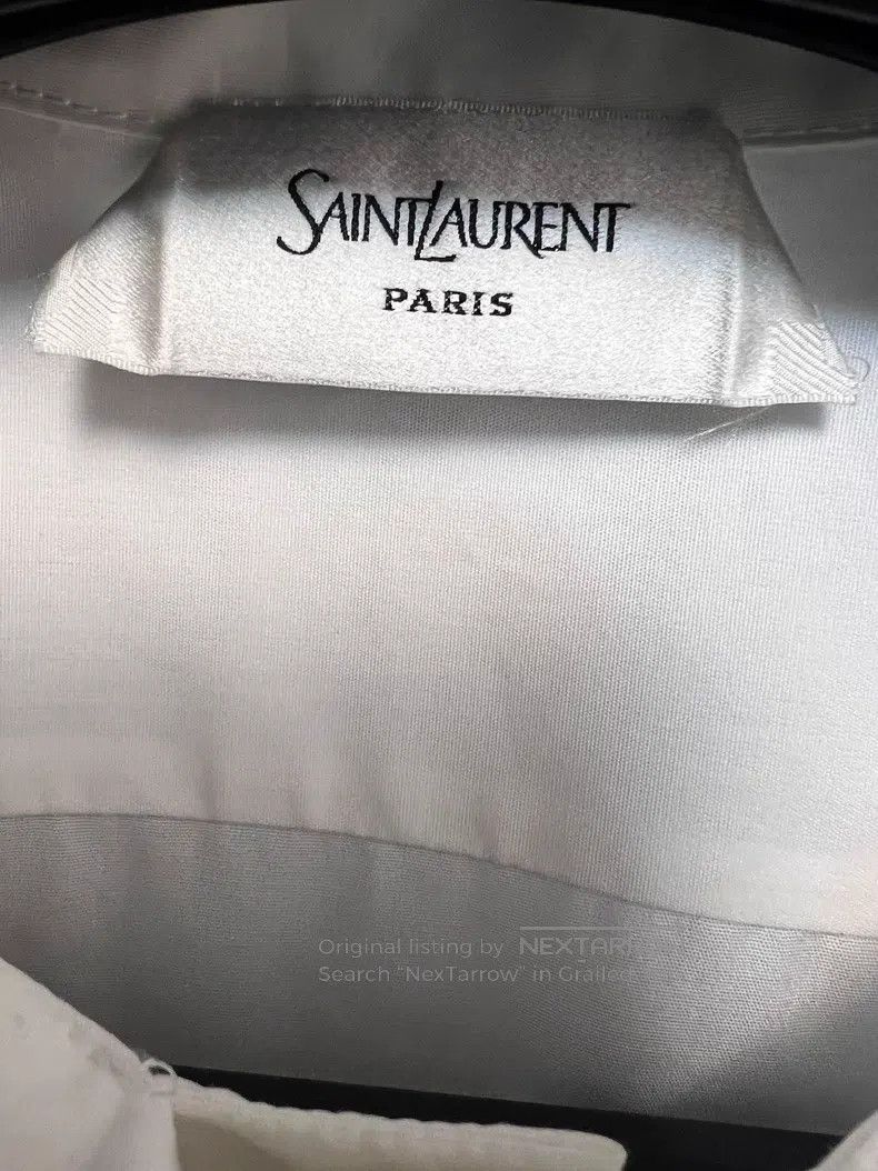 Saint Laurent Paris Saint Laurent Paris size 37 White Lotus Tie Collar Shirt Size US S / EU 44-46 / 1 - 3 Thumbnail