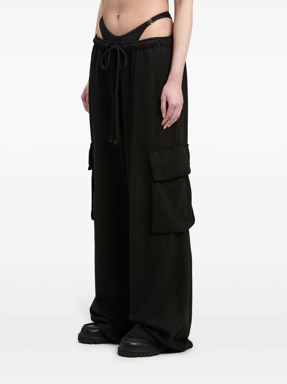 Palm Angels o1y1125 Cargo Sweatpant in Black Size 28" / US 6 / IT 42 - 3 Thumbnail