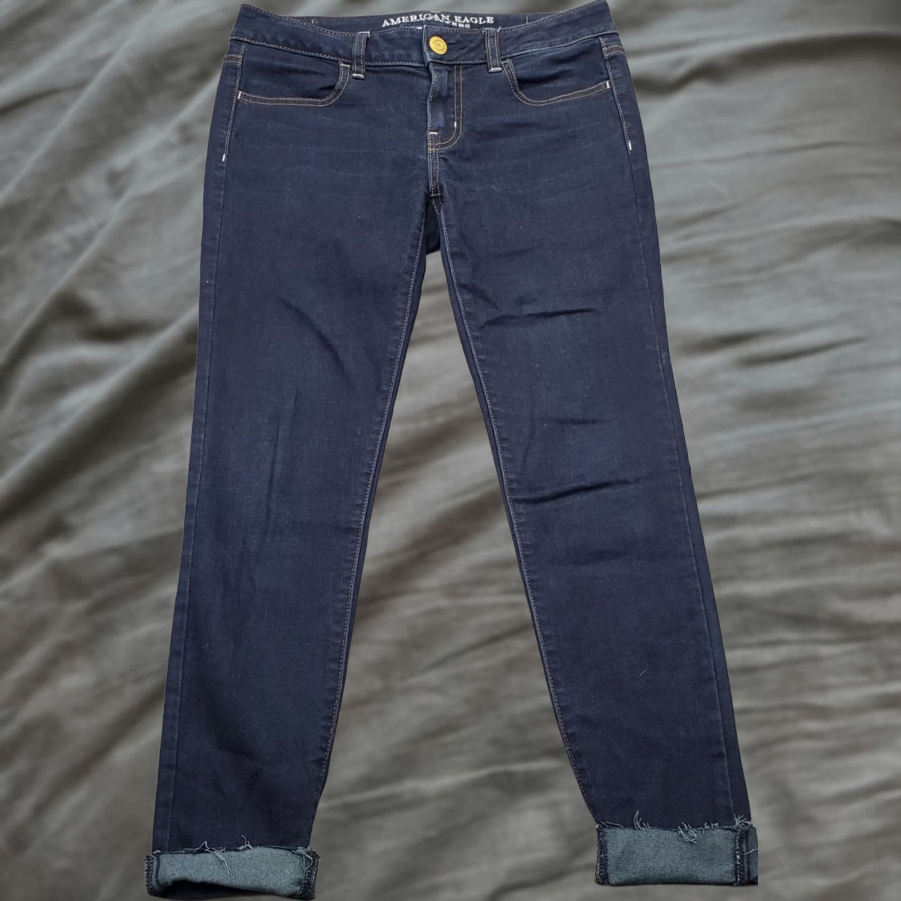 American Eagle Outfitters American Eagle Outfitters Jegging Jeans Women 4 Blue Denim Cotton Stretch Cuffed Size 27" / US 4 / IT 40 - 1 Thumbnail