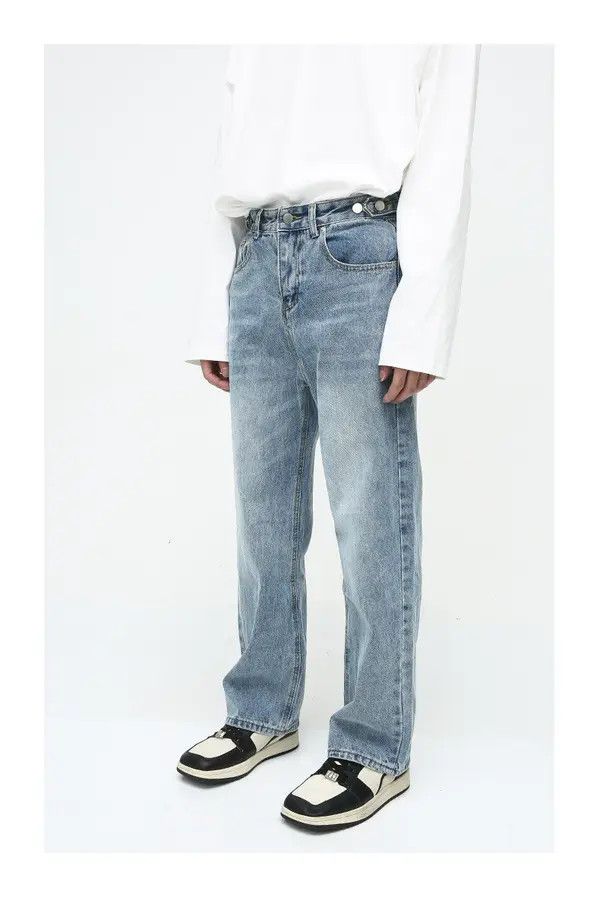 Japanese Brand Mikami x Mint Simple loose casual straight washed jeans Size US 32 / EU 48 - 2 Thumbnail