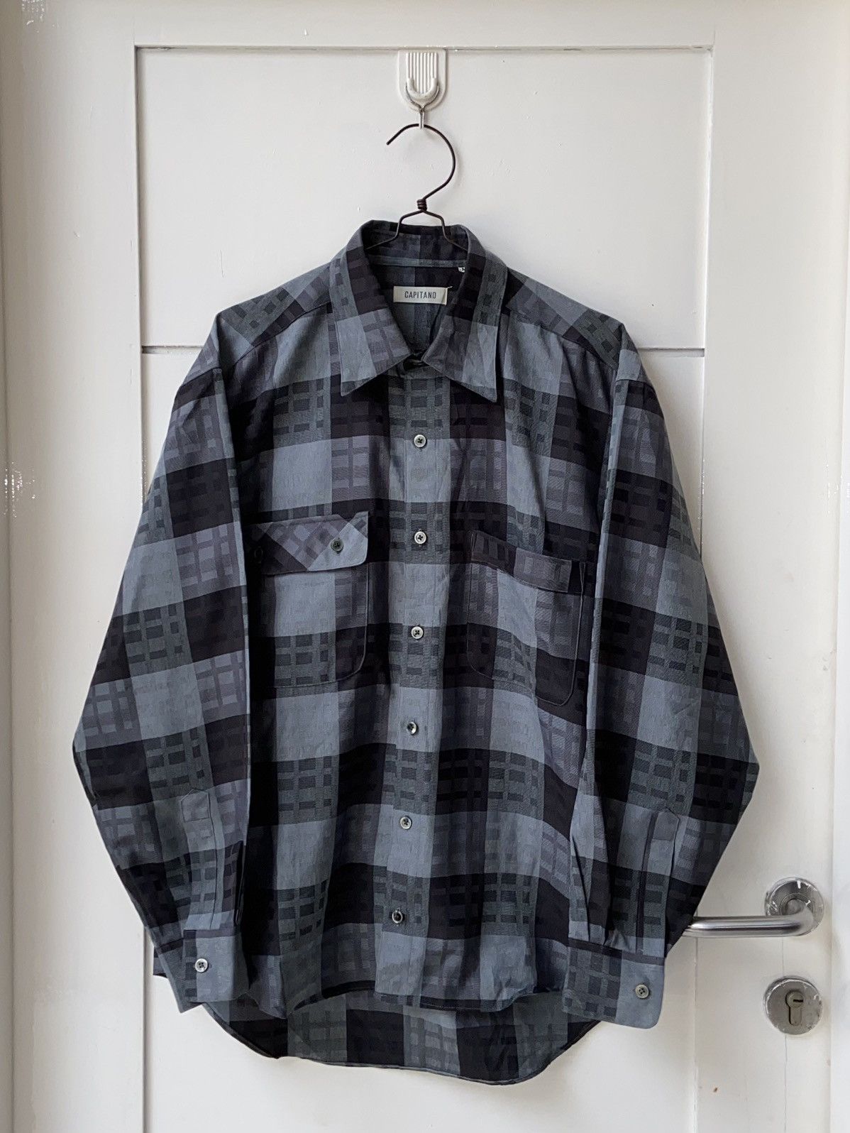 Designer × Japanese Brand CAPITANO Grey Plaid Shirt Size US M / EU 48-50 / 2 - 1 Thumbnail