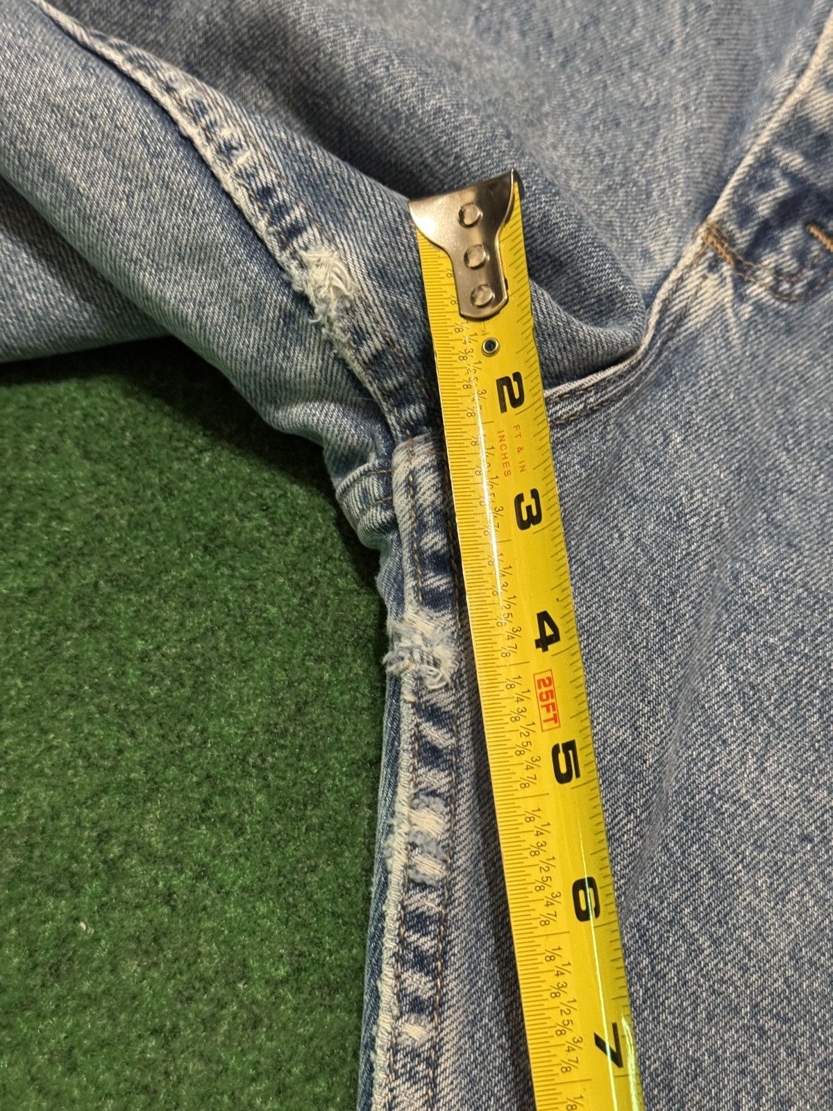 Vintage 90s Jorts Relaxed Grunge Cutoff High Waisted Denim Shorts Size 28" / US 6 / IT 42 - 10 Thumbnail