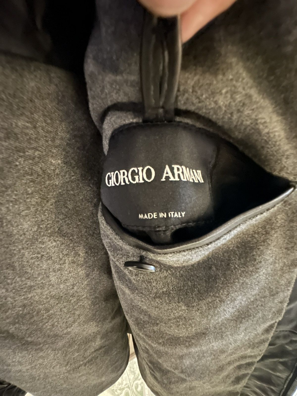 Giorgio Armani GIORGIO ARMANI LEATHER JACKET Size US L / EU 52-54 / 3 - 6 Thumbnail