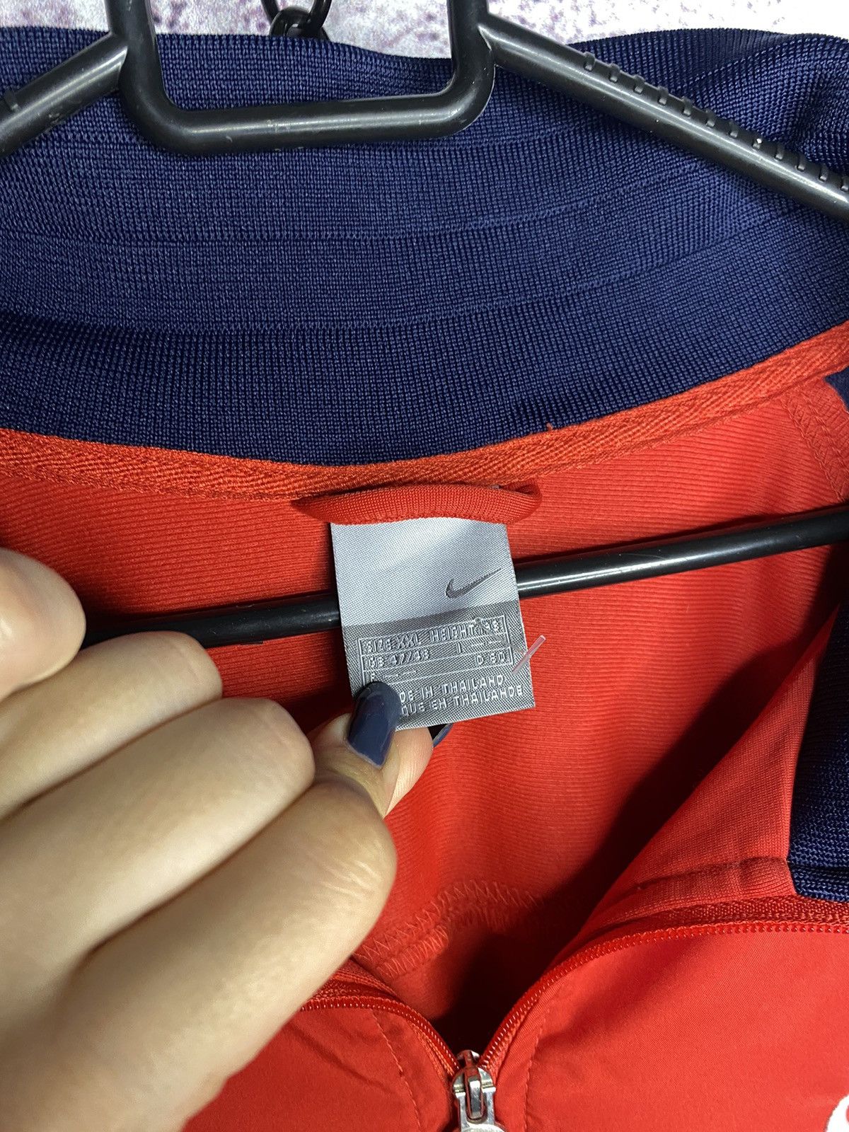 Nike Vintage Nike Blue/Red Track-Top Jacket Small Swoosh Logo Size US XXL / EU 58 / 5 - 3 Thumbnail
