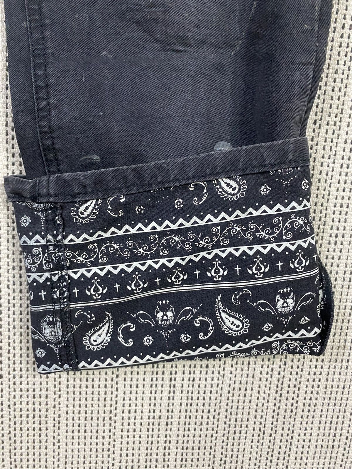 In The Attic In the attic gothic punk emboidery black denim Size US 30 / EU 46 - 6 Thumbnail