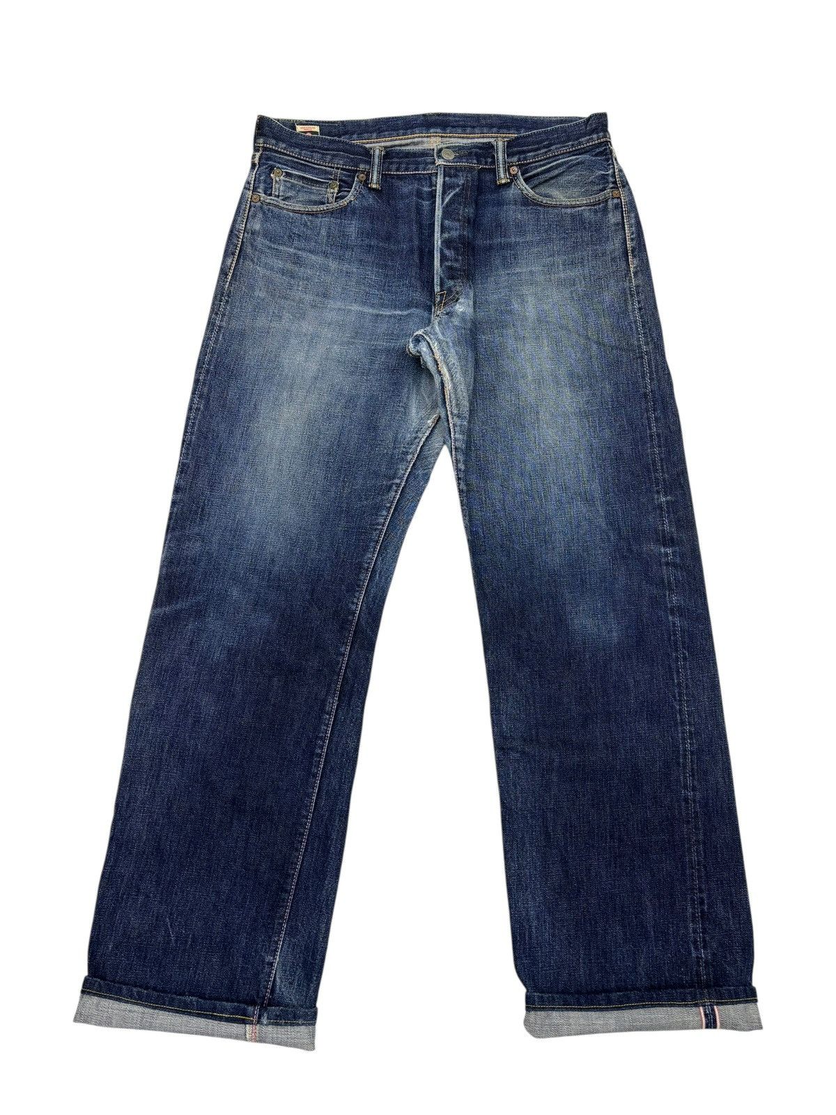 Momotaro Jeans Momotaro Selvedge Distressed Blue Denim Jeans Size US 34 / EU 50 - 1 Thumbnail