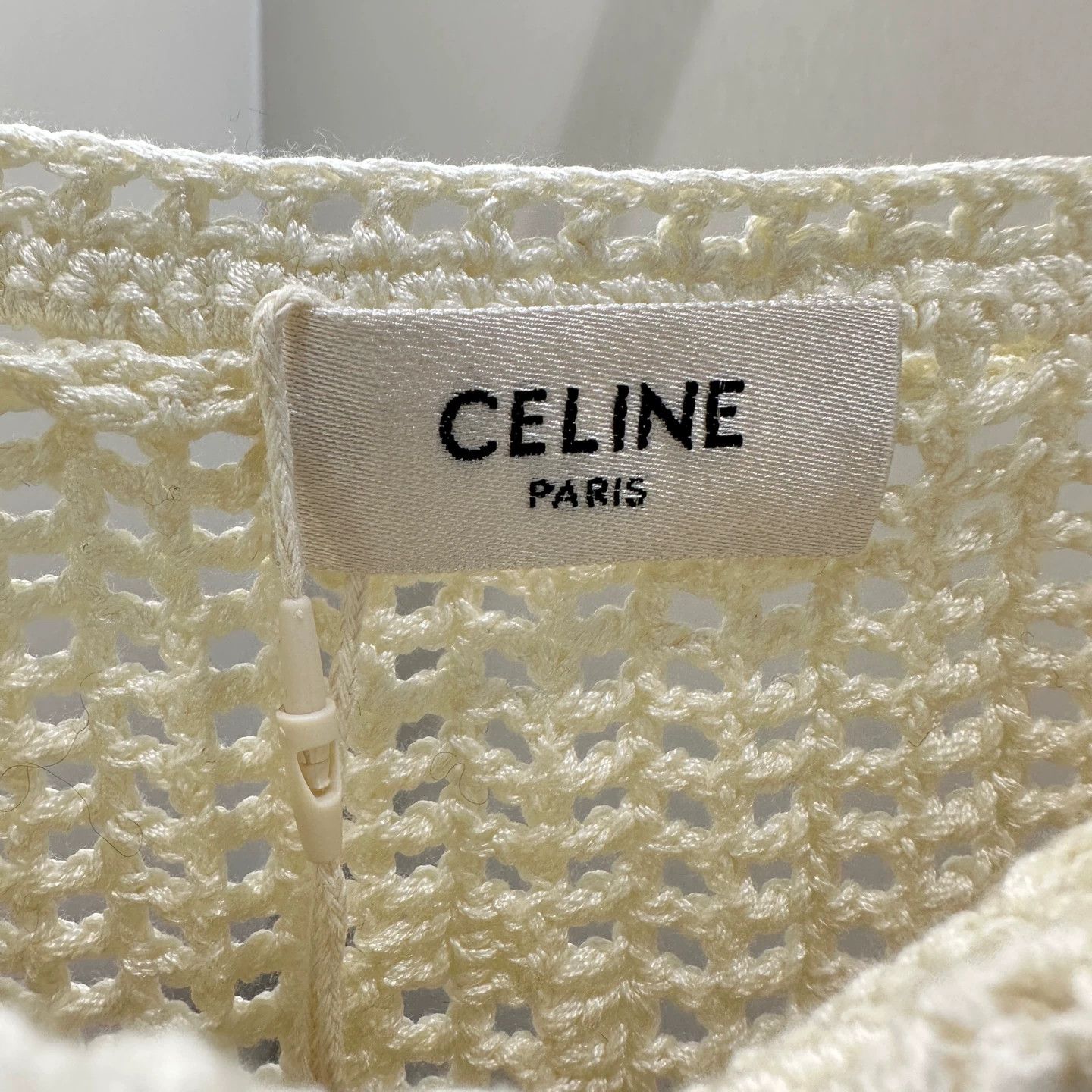 Celine Celine may495 Triomphe Crochet Camisole L Cotton Size L / US 10 / IT 46 - 3 Thumbnail
