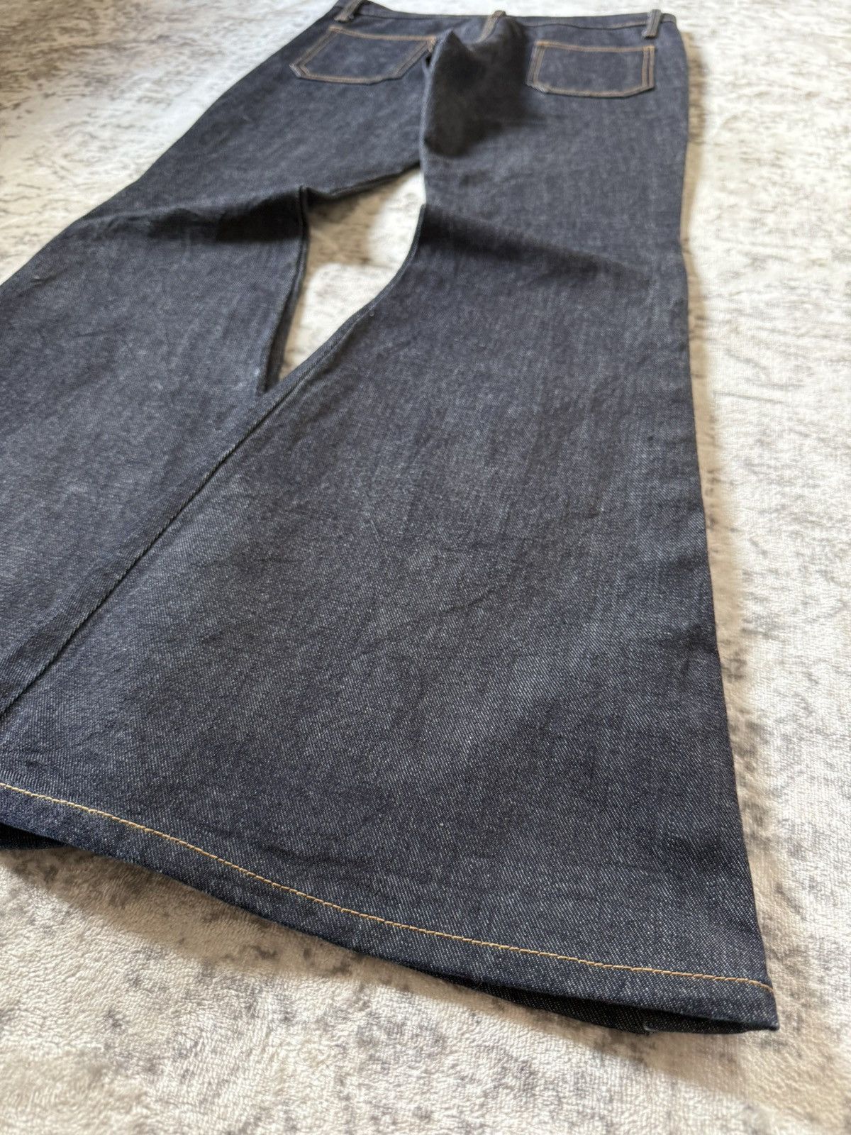 Tornado Mart Tornado Mart Style Side Button Bell Bottom Flare Jeans Size US 29 - 18 Thumbnail
