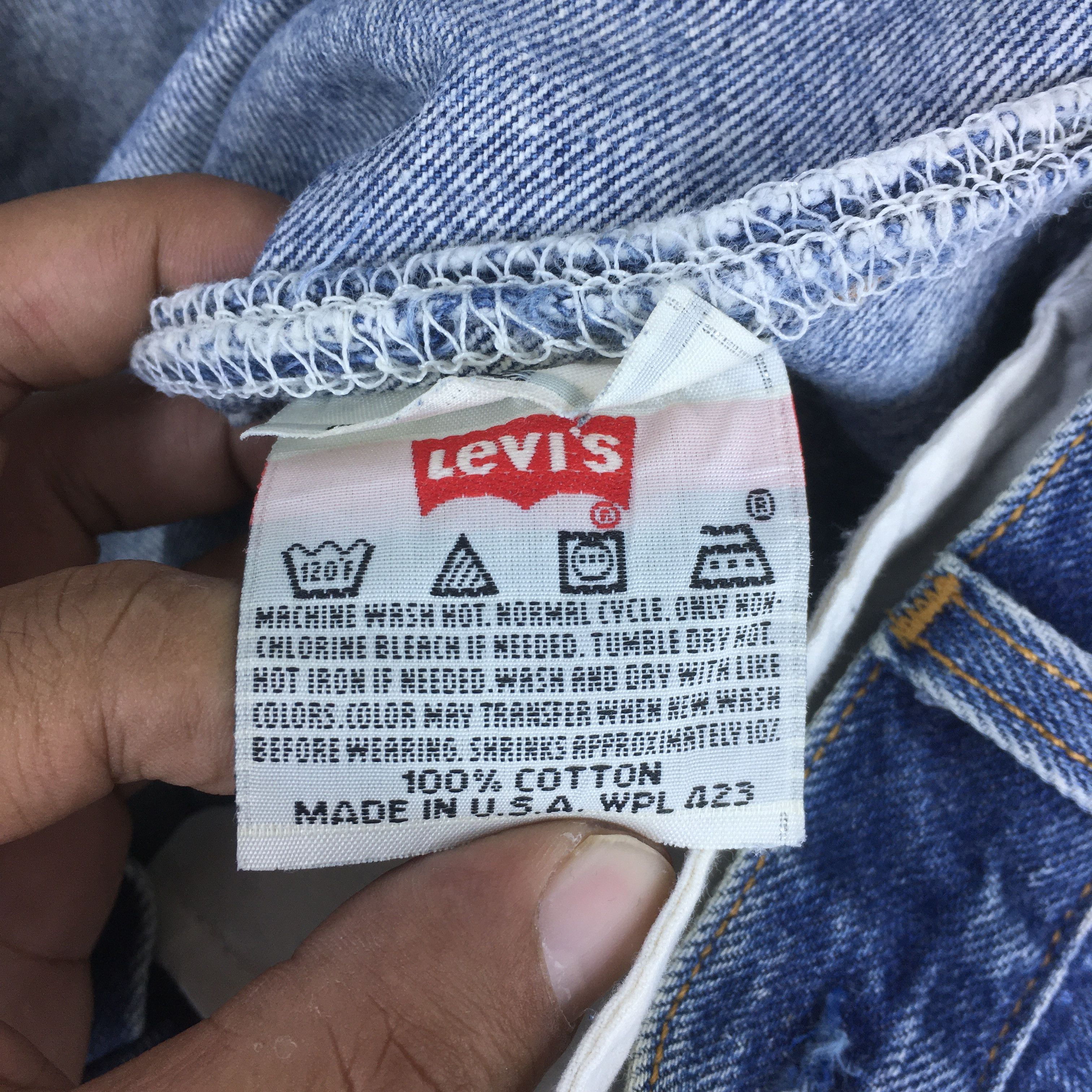 Levi's Size 33x27 Vintage 90s Levi's 501 Straight Cut Denim S973 Size US 33 - 12 Thumbnail