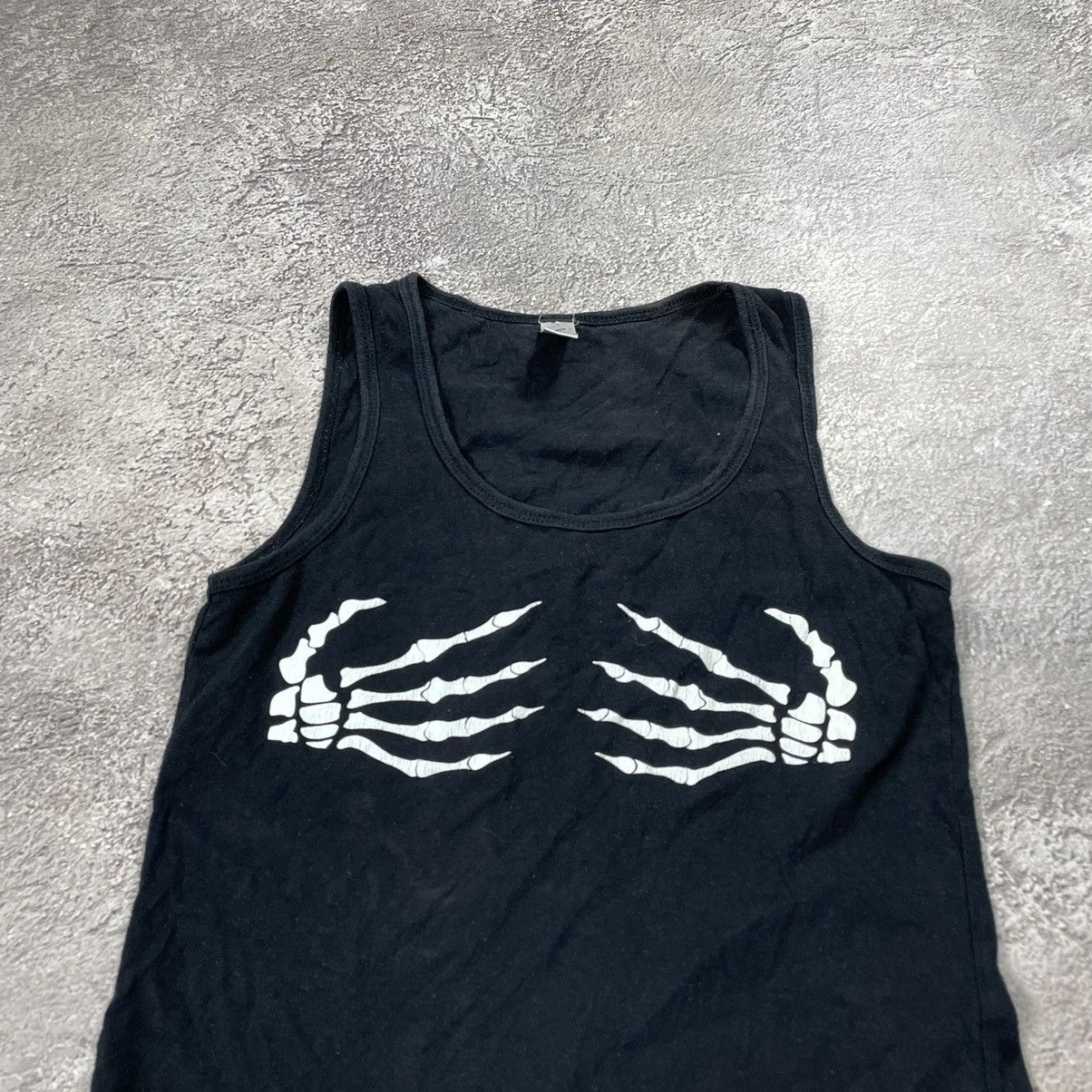 Vintage Vintage Y2K Skeleton Hands Graphic Tee Punk Grunge Black S Size US S / EU 44-46 / 1 - 4 Thumbnail