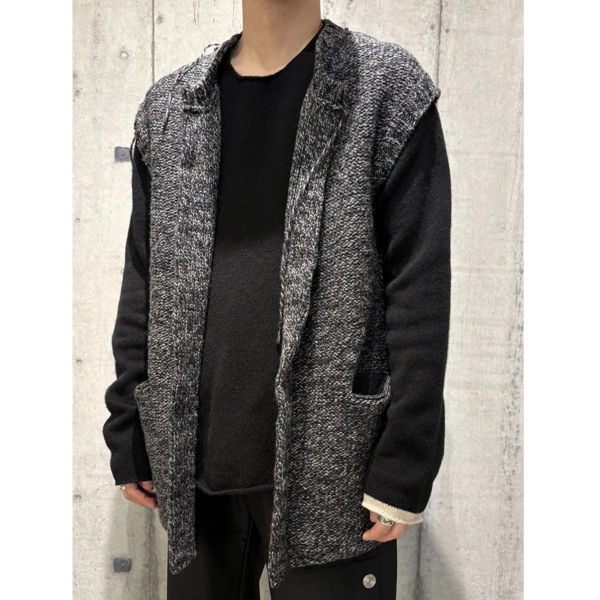 Yohji Yamamoto Yohji Yamamoto pour homme 21AW/Wool knit/Vest Size US XXL / EU 58 / 5 - 2 Thumbnail