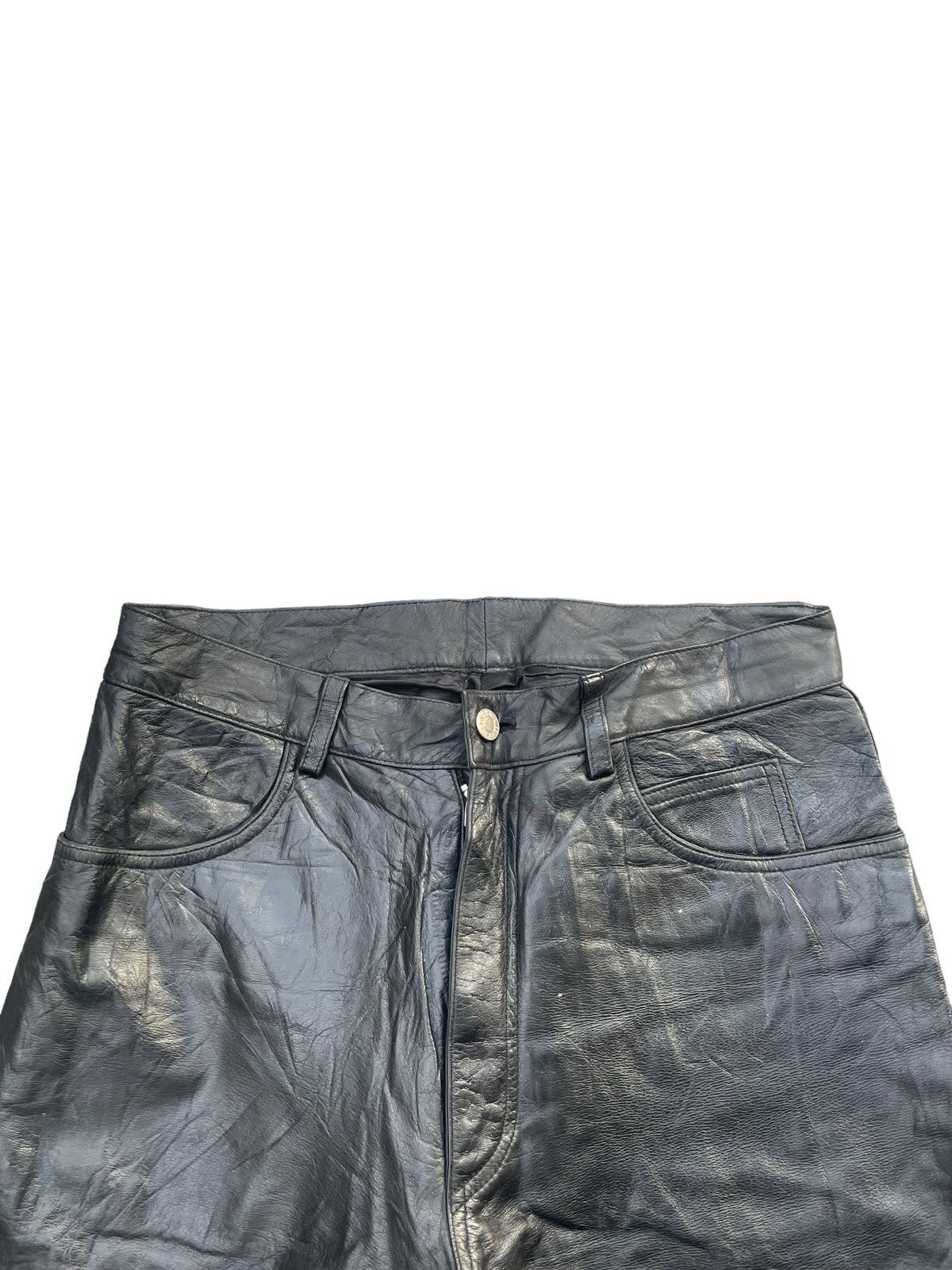 If Six Was Nine Vintage Strawberry Leaves Leather Pant Size US 31 - 4 Thumbnail