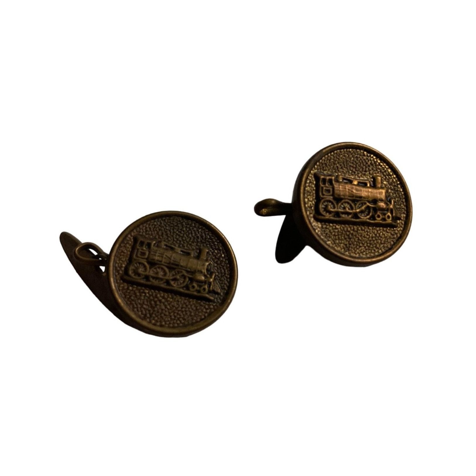 Other Vintage Men's Round Button Train Cufflinks Size ONE SIZE - 1 Thumbnail
