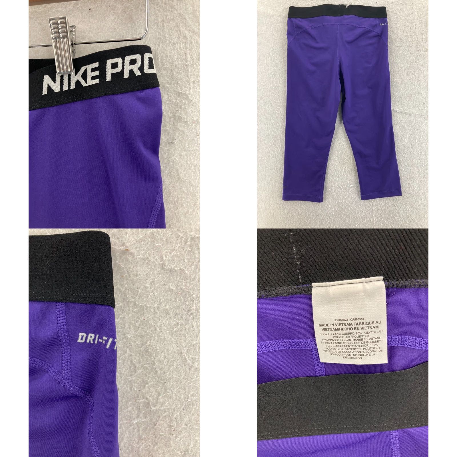 Nike Nike Pro Dri-Fit Compression Pants Womens Large Purple Size 36" / US 14 / IT 50 - 8 Thumbnail