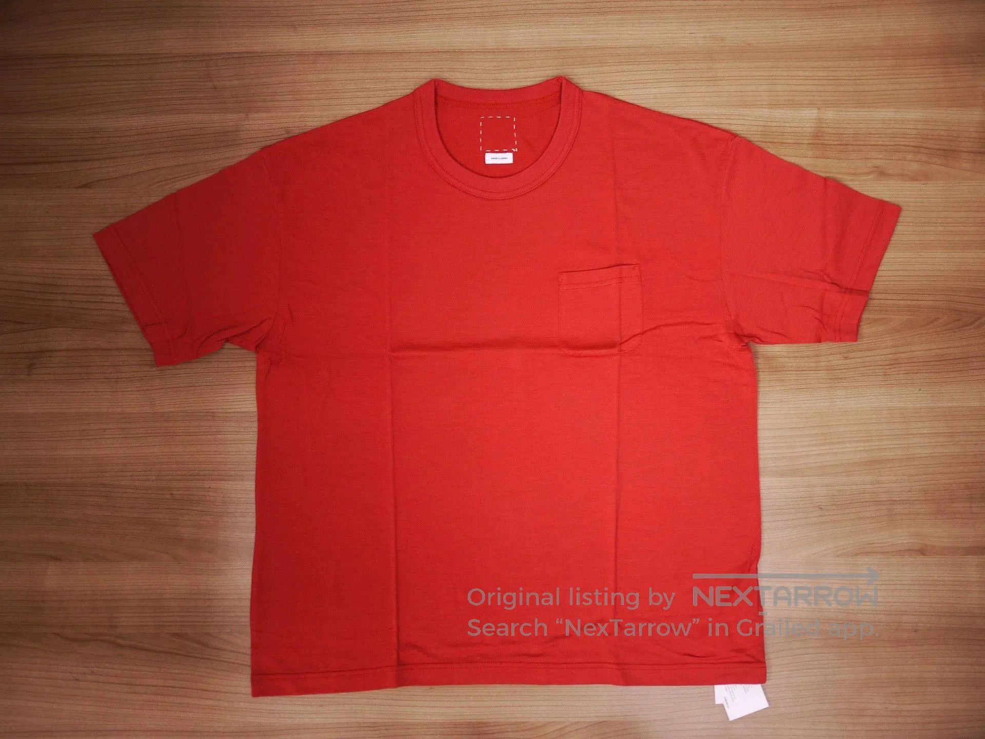 Visvim Red Short-Sleeve T-Shirt with Chest Pocket. Size US L / EU 52-54 / 3 - 1 Thumbnail