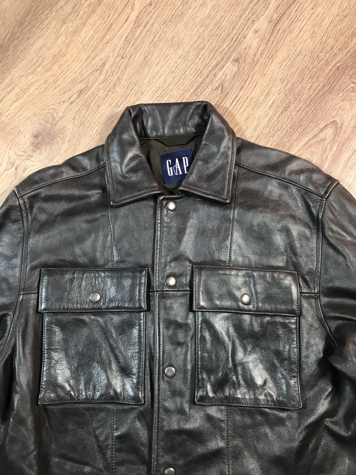 Gap Vintage Distressed Gap Leather Bicker Jacket Size US M / EU 48-50 / 2 - 4 Thumbnail