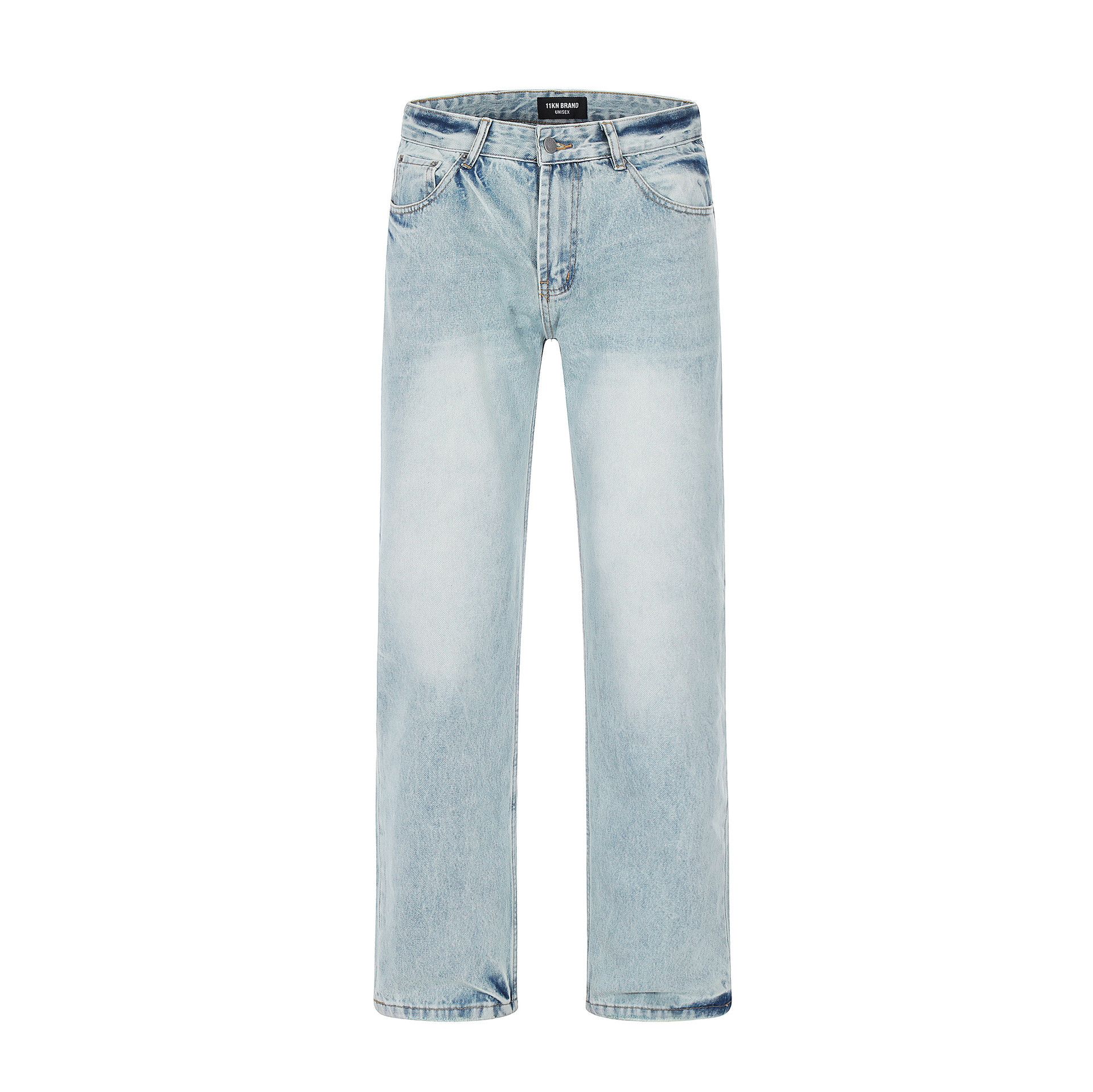 Japanese Brand × Jean American retro street washed distressed light-colored jeans Size US 32 / EU 48 - 1 Thumbnail