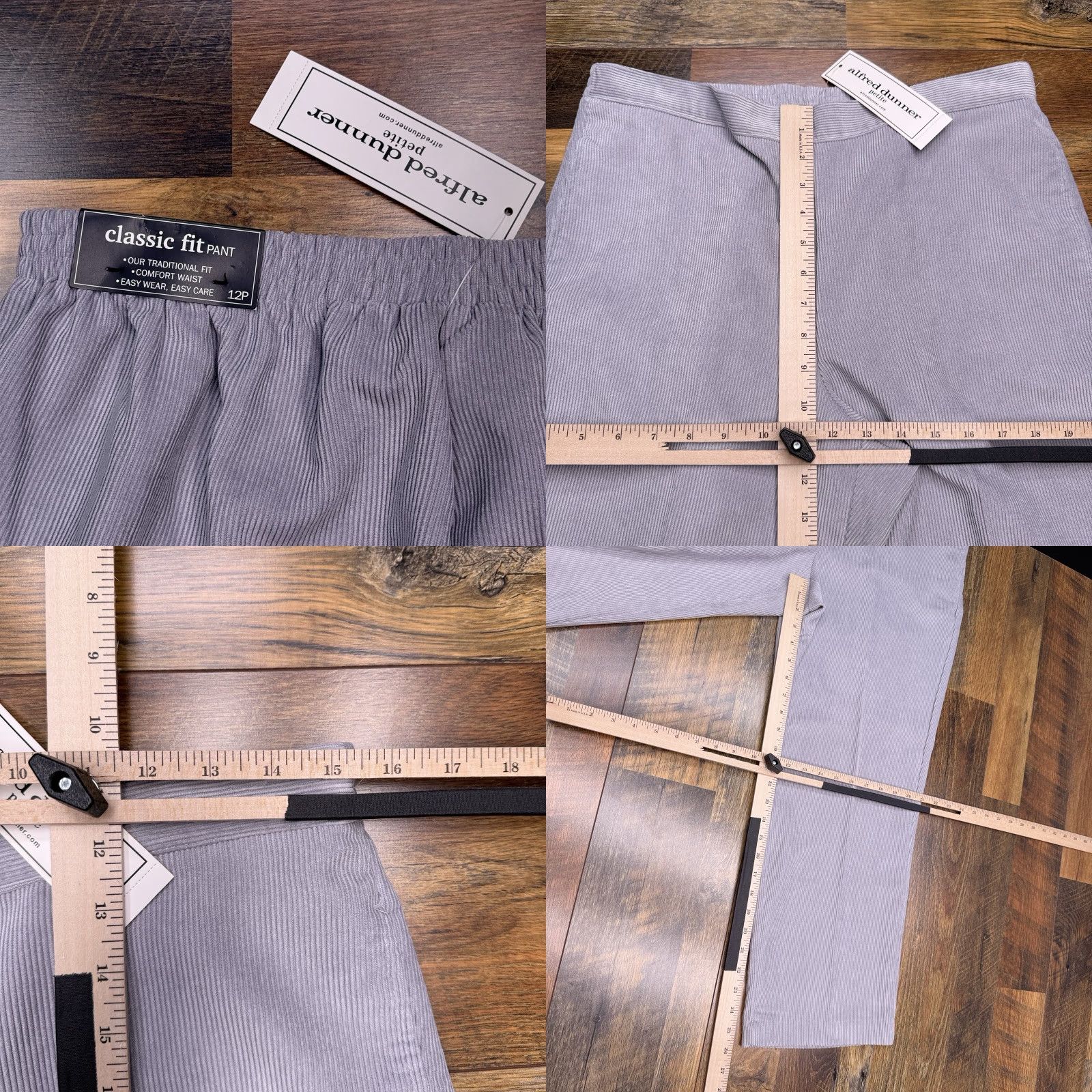 Vintage Alfred Dunner Pants Corduroy Pull On Womens 12 Petite Stonehenge New Size 34" / US 12 / IT 48 - 8 Thumbnail