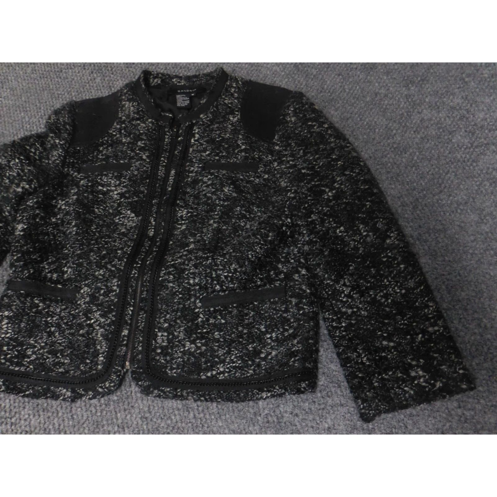 Sandro Sandro Jacket Womens M Gray Full Zip Size M / US 6-8 / IT 42-44 - 3 Thumbnail
