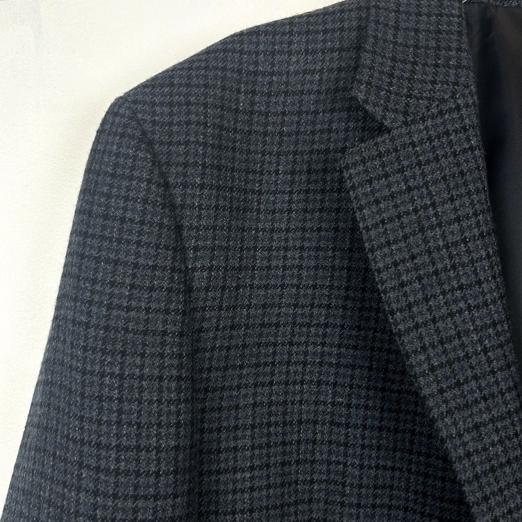 Chaps Chaps Sport Coat Mens 42 Blue Wool Plaid Blazer Single-Breasted Two-Button Notch Lapel Long Size 42R - 5 Thumbnail