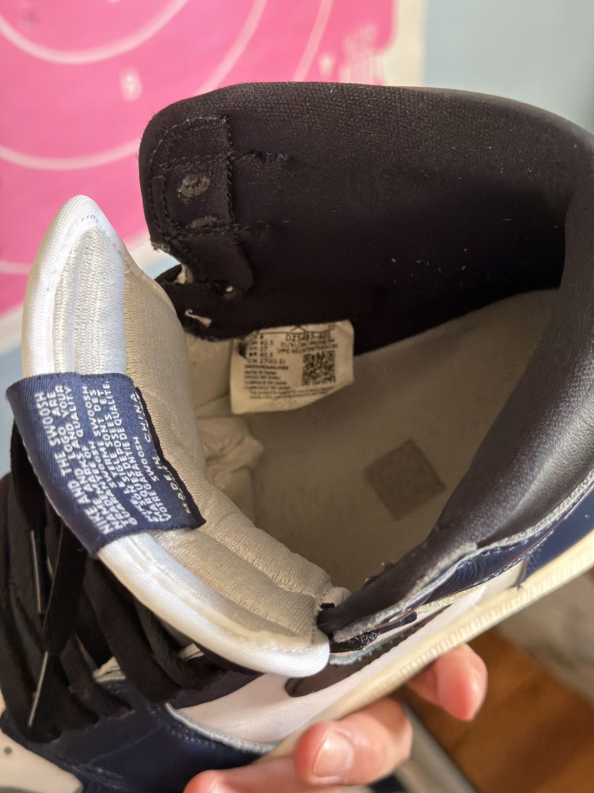 Jordan Brand Jordan 1 High OG Midnight Navy Size US 9 / EU 42 - 8 Thumbnail