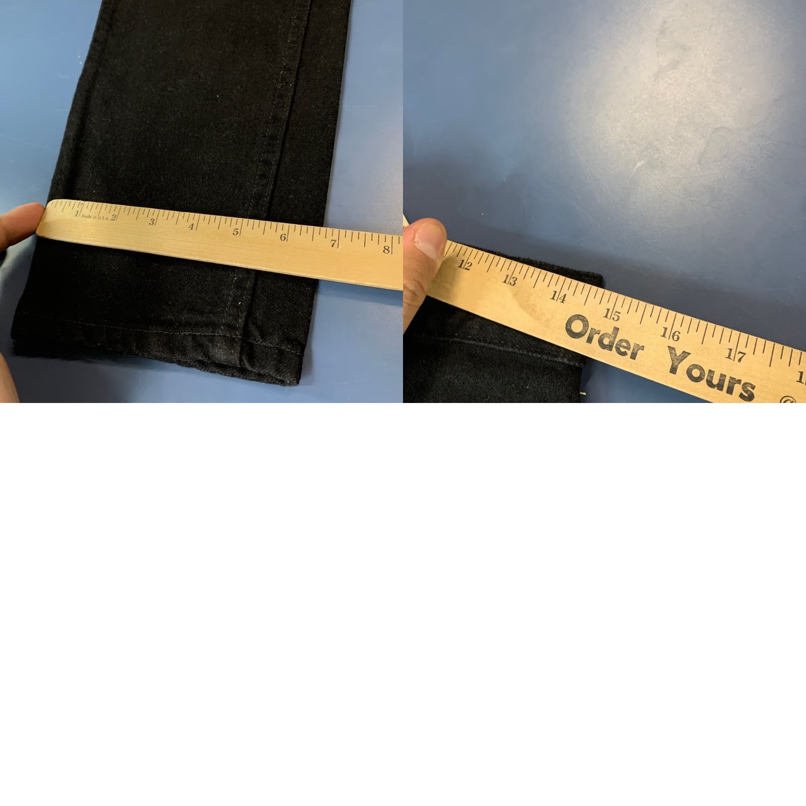 Lee VINTAGE Lee Jeans Womens Juniors Size 11 Tapered 28x29 Black Denim USA Made Size 32" / US 10 / IT 46 - 9 Thumbnail