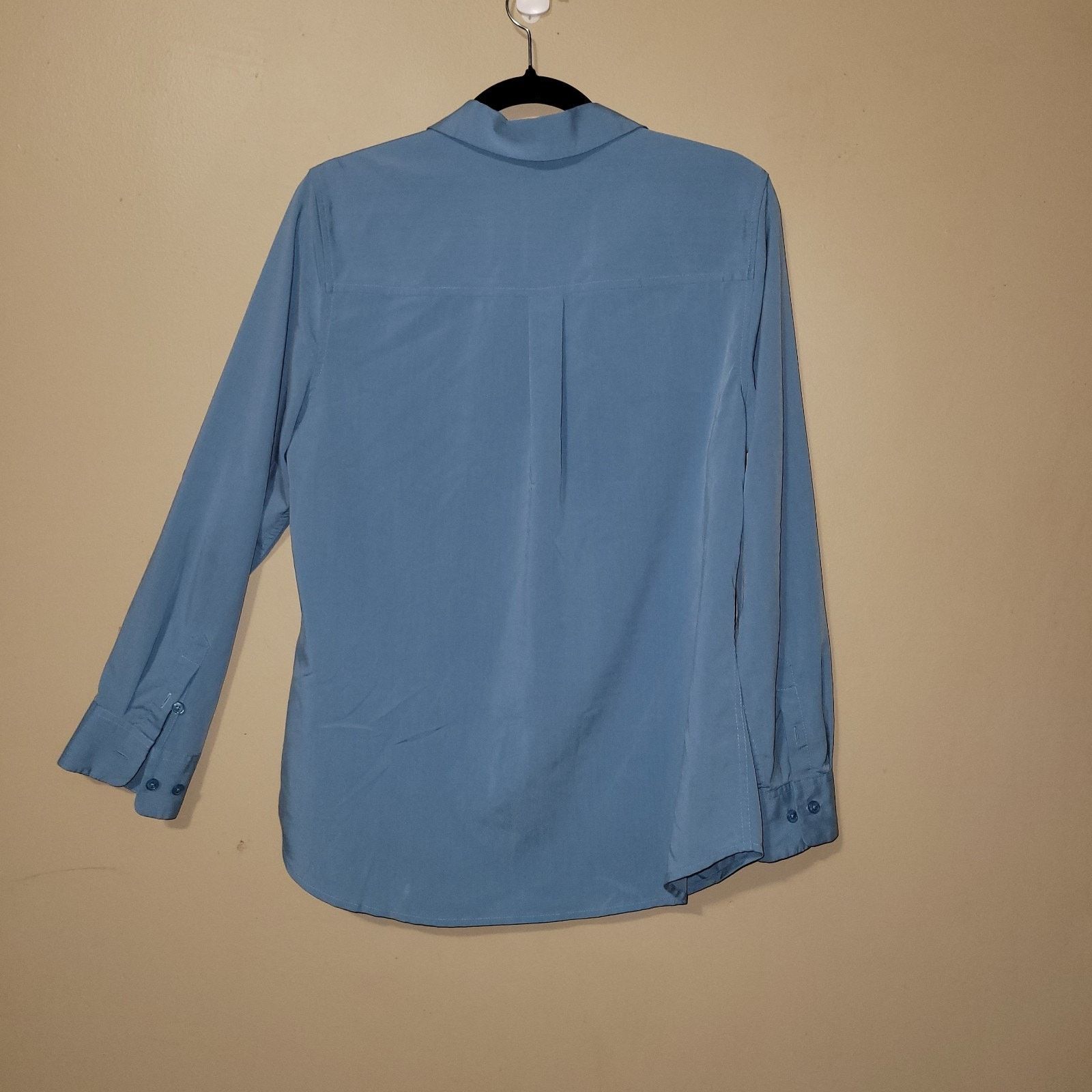 & Other Stories Chico's Womens Sz 1 Button Up Blouse Collared Long Sleeve Size L / US 10 / IT 46 - 6 Thumbnail