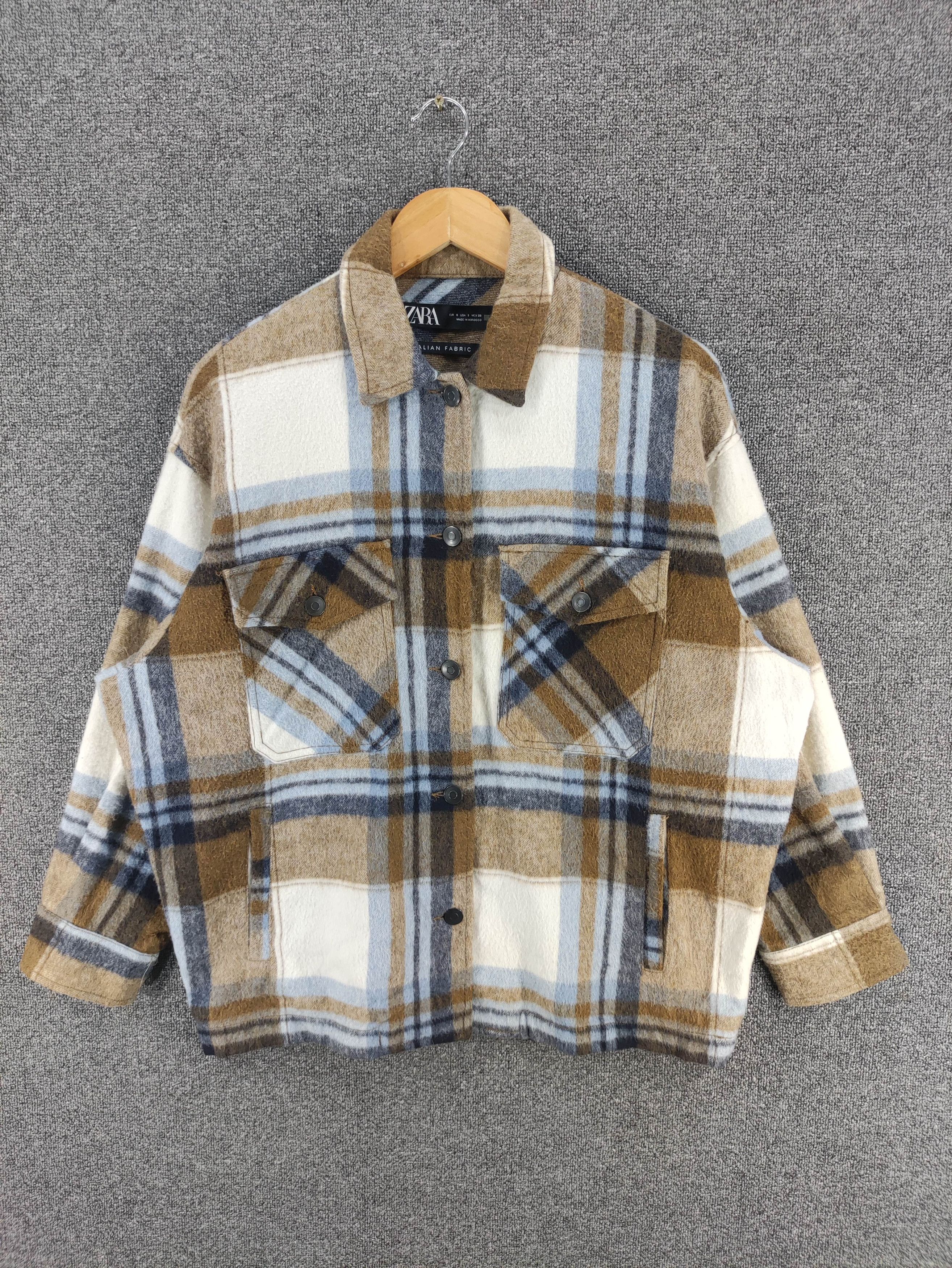 Zara Zara Wool Blend Plaid Overshirt Jacket Size XL / US 12-14 / IT 48-50 - 1 Thumbnail
