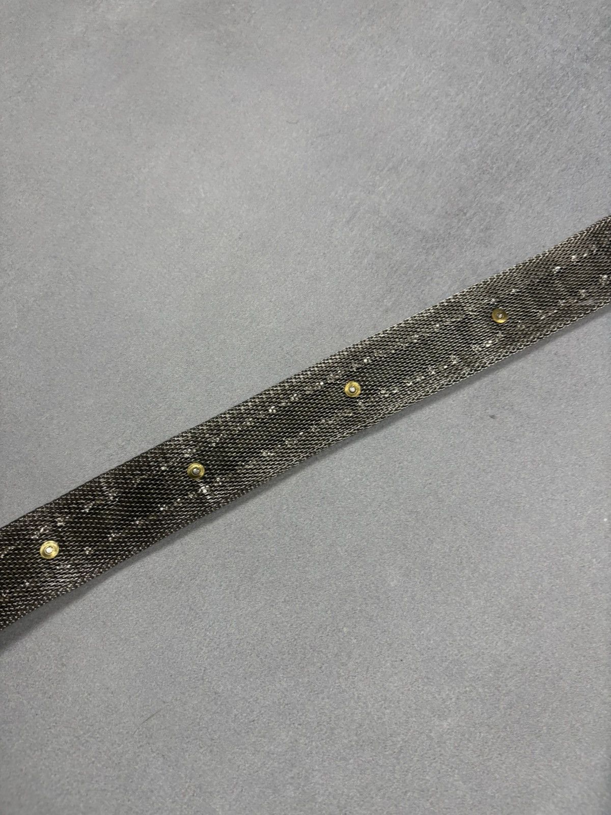 Other Berge Leather Studded Belt Rhinestone Chain Solid Brass Y2K Size ONE SIZE - 14 Thumbnail