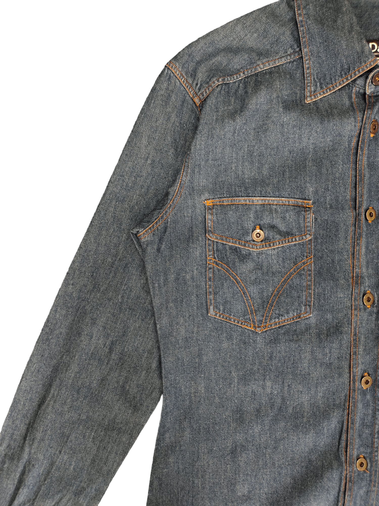 Dolce & Gabbana Dolce & Gabbana Double Pocket Denim Shirt Japan Edition Size US S / EU 44-46 / 1 - 4 Thumbnail