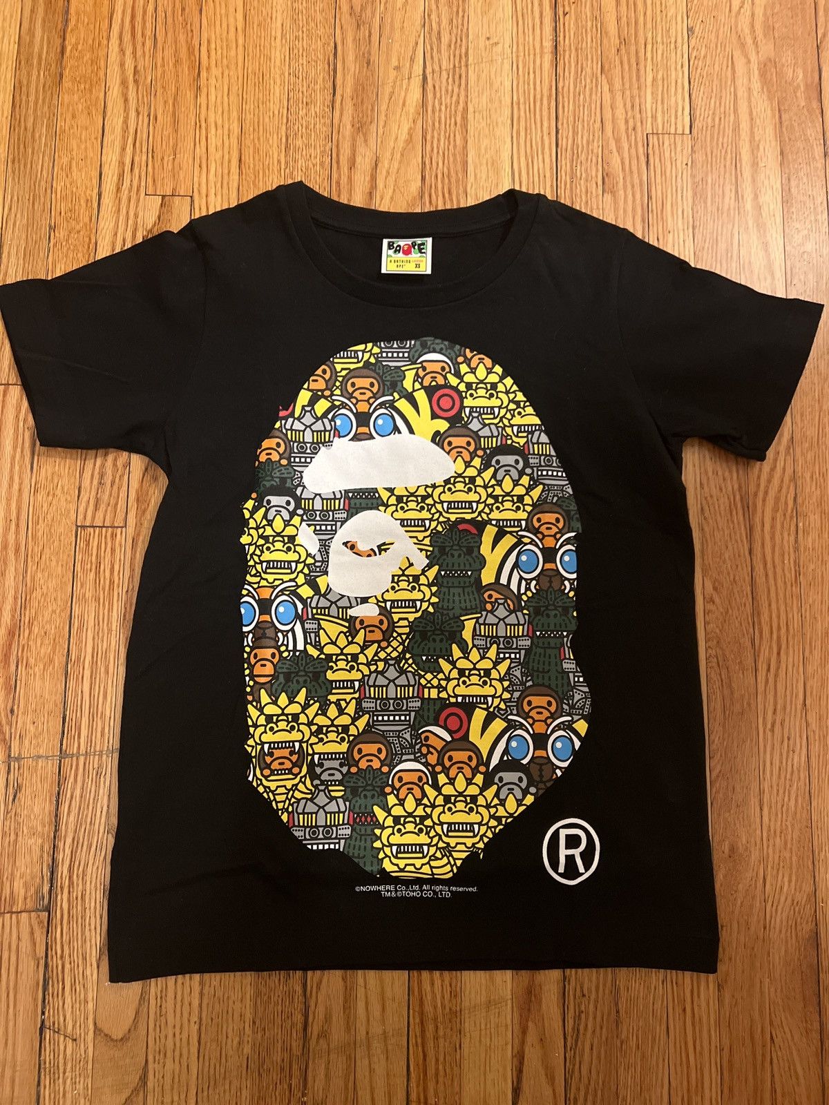 Bape RARE 2016 Godzilla X Bape Ape Head tee Size XS / US 0-2 / IT 36-38 - 1 Thumbnail