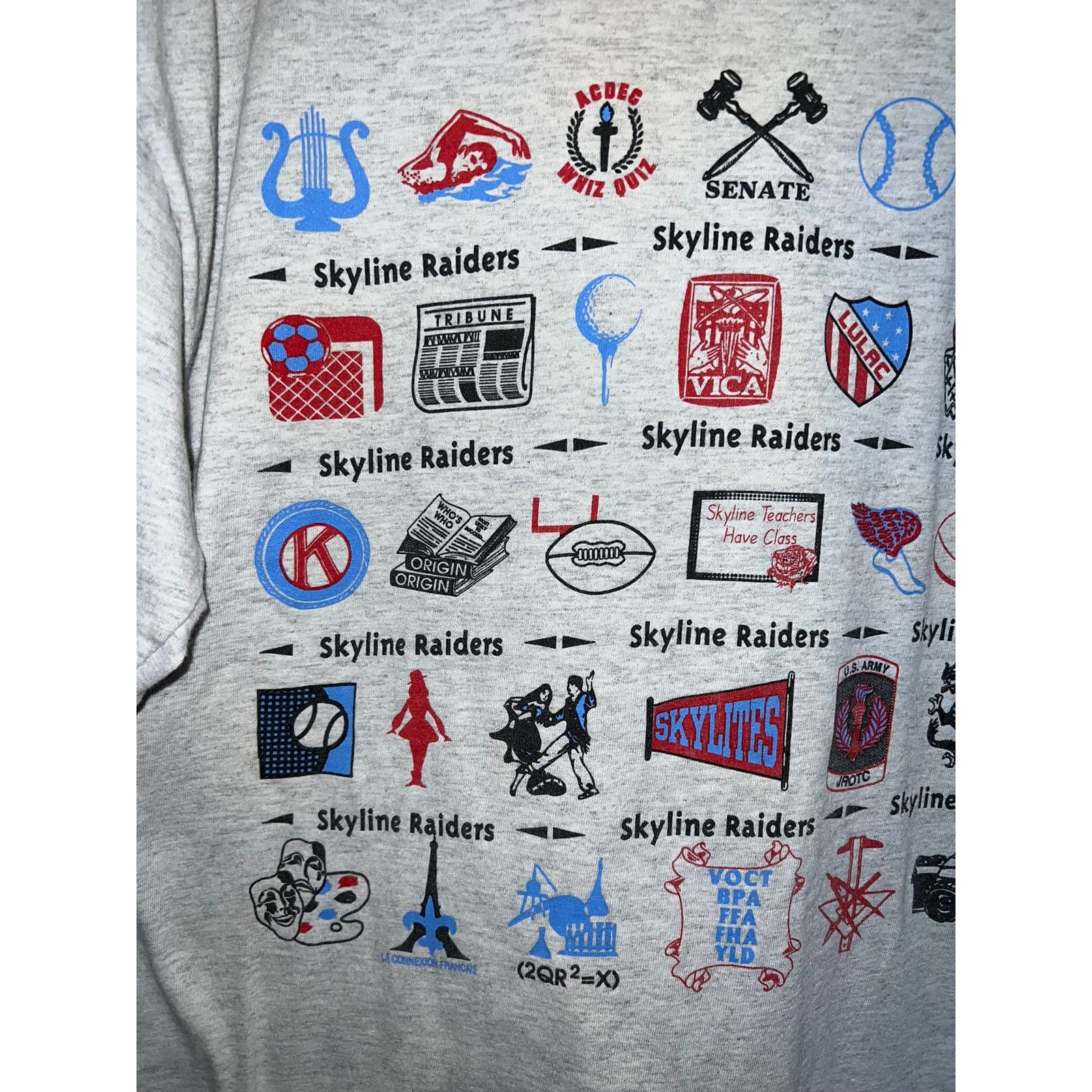 Vintage Vintage Skyline Shirt Skyline Raiders Dallas Texas Tee 90s L Size US L / EU 52-54 / 3 - 2 Thumbnail