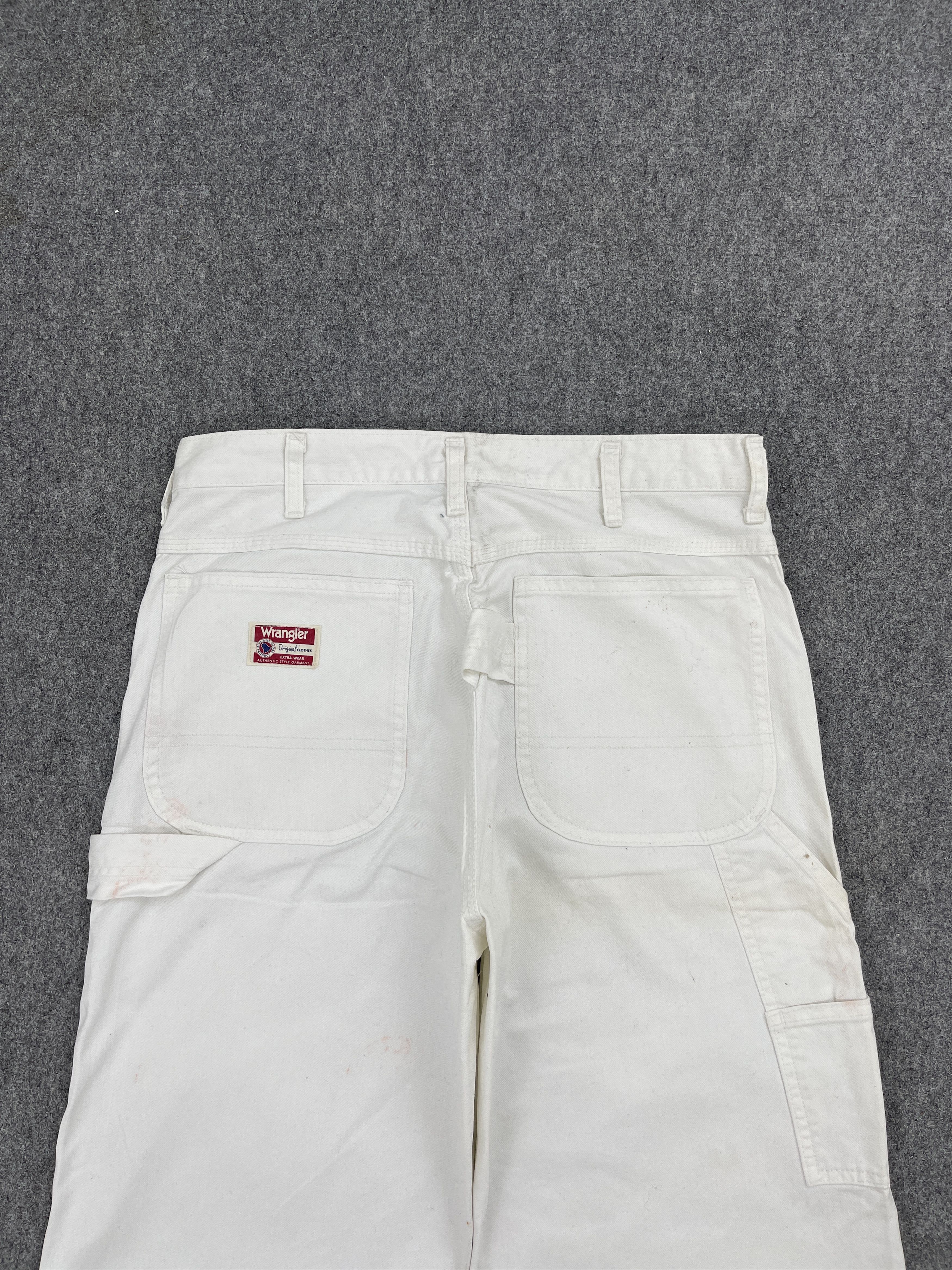Vintage Vintage 90s Vintage Wrangler Dungarees White Denim DP2557 Size US 30 / EU 46 - 4 Thumbnail
