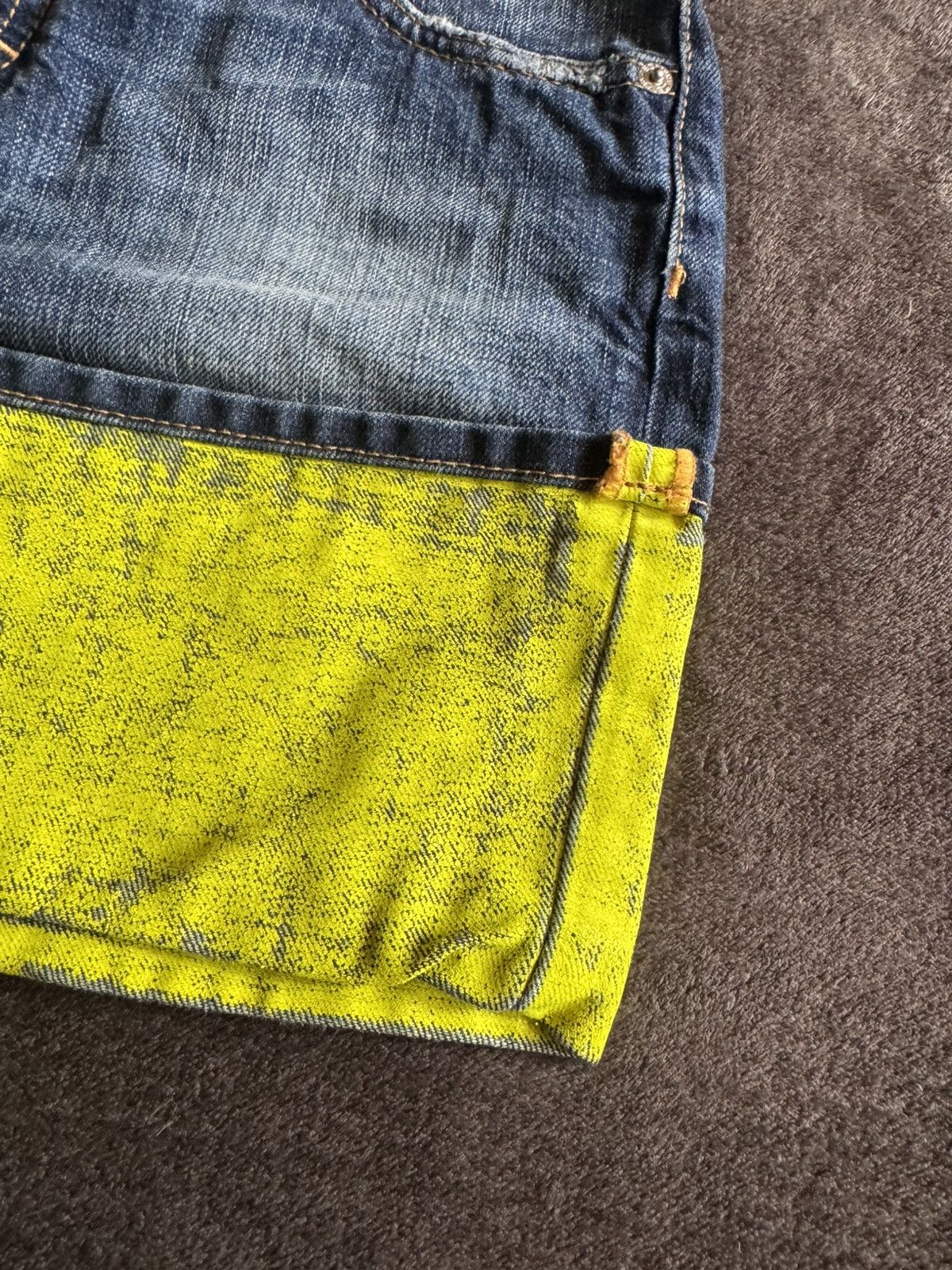 Dsquared2 Dsquared2 vintage denim mini skirt green painted rare Size 36" / US 14 / IT 50 - 4 Thumbnail