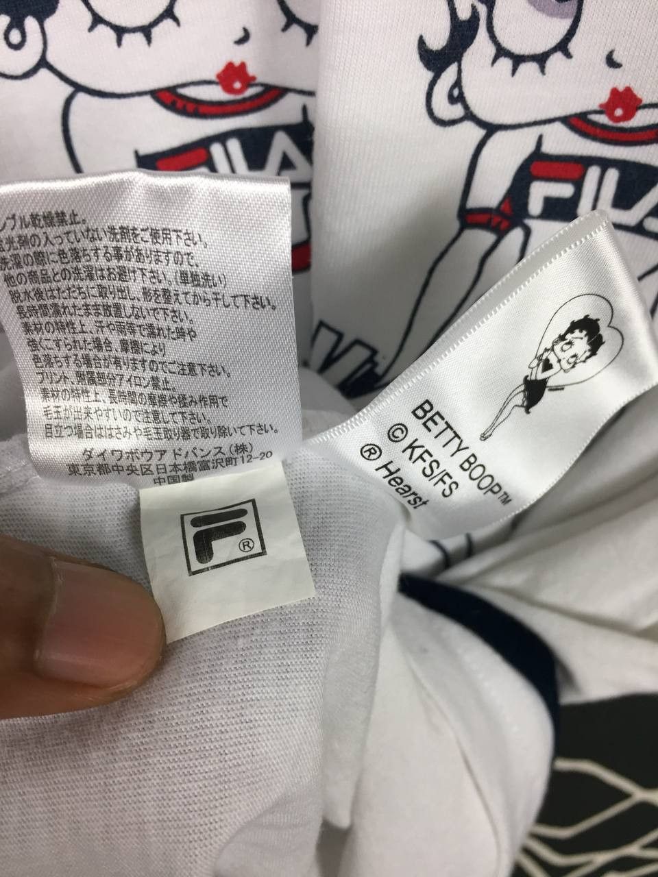 Anime × Fila × Vintage Fila X Betty Boop Cartoon Pop Culture Art Tee Size US M / EU 48-50 / 2 - 10 Thumbnail