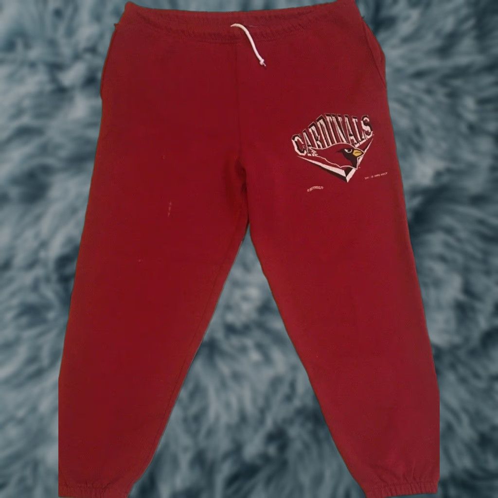 Vintage VINTAGE Arizona Cardinals Sweatpants L Red NFL 90s Grunge School Activewear Pants Mens Size US 33 - 1 Thumbnail