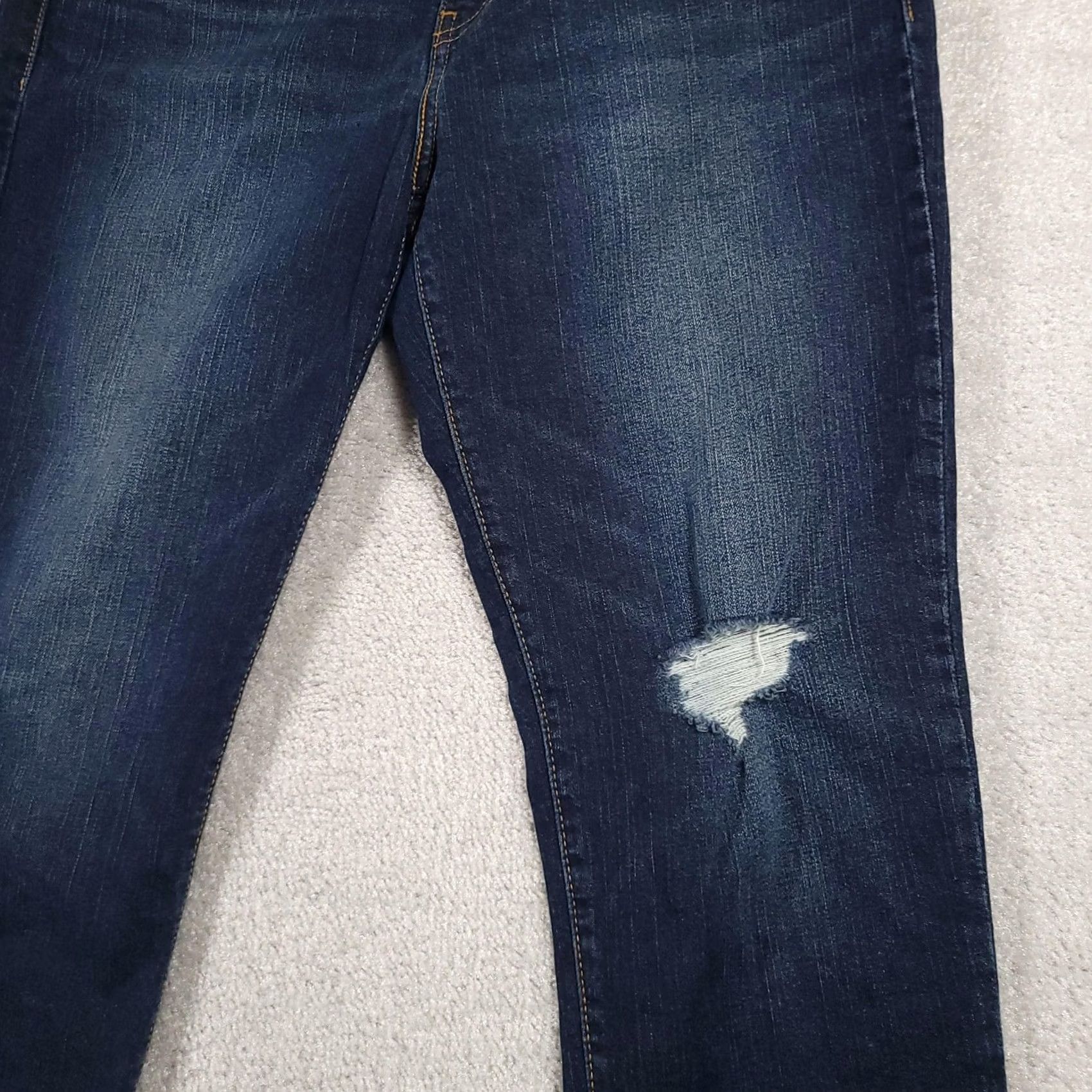 Levi's Levi's 501 Boyfriend Jeans Womens 29 Blue Distressed Ripped Knee Denim Pants Size 29" - 4 Thumbnail