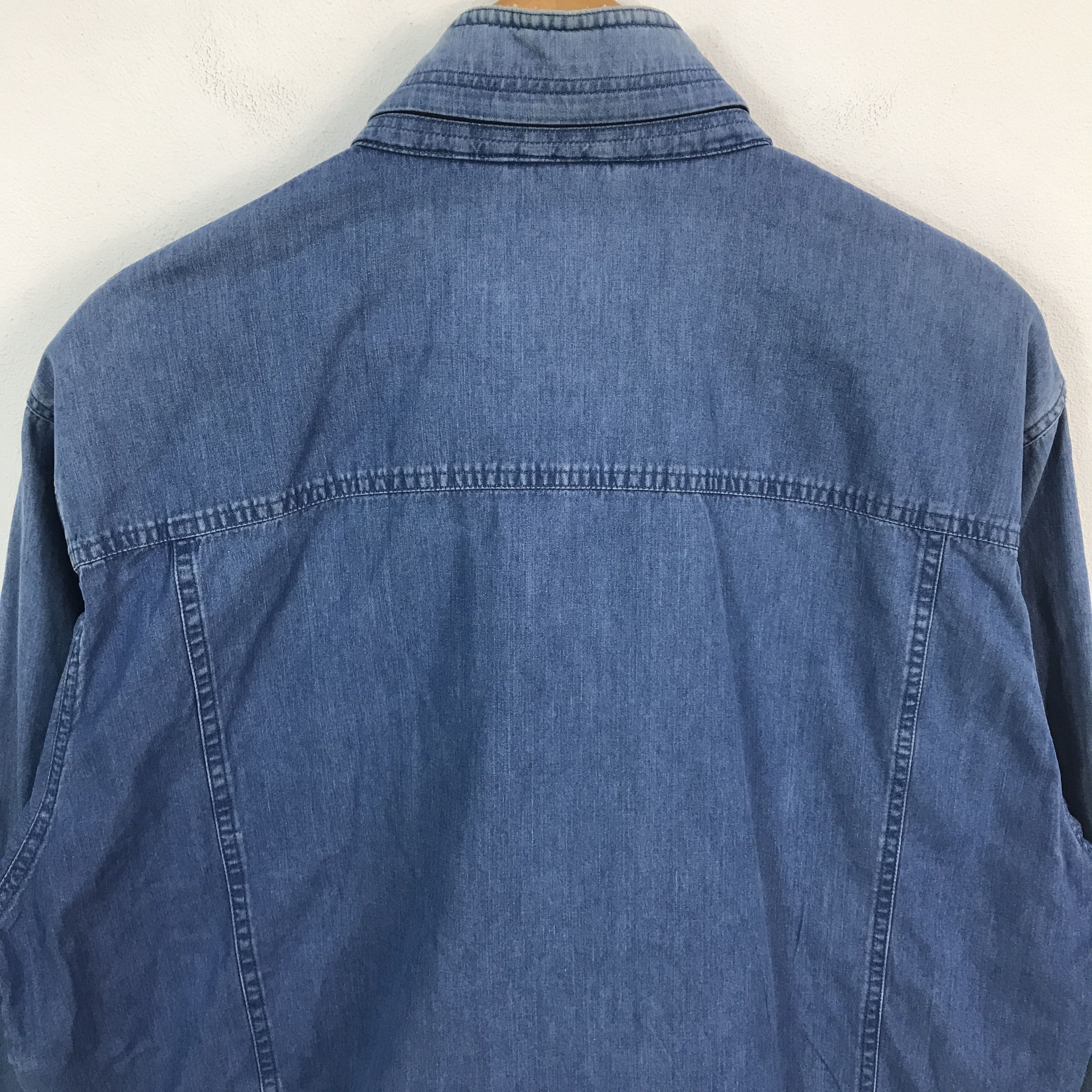 Burberry × Vintage burberrys Japan design Blue jacket distressed collar Size US L / EU 52-54 / 3 - 4 Thumbnail