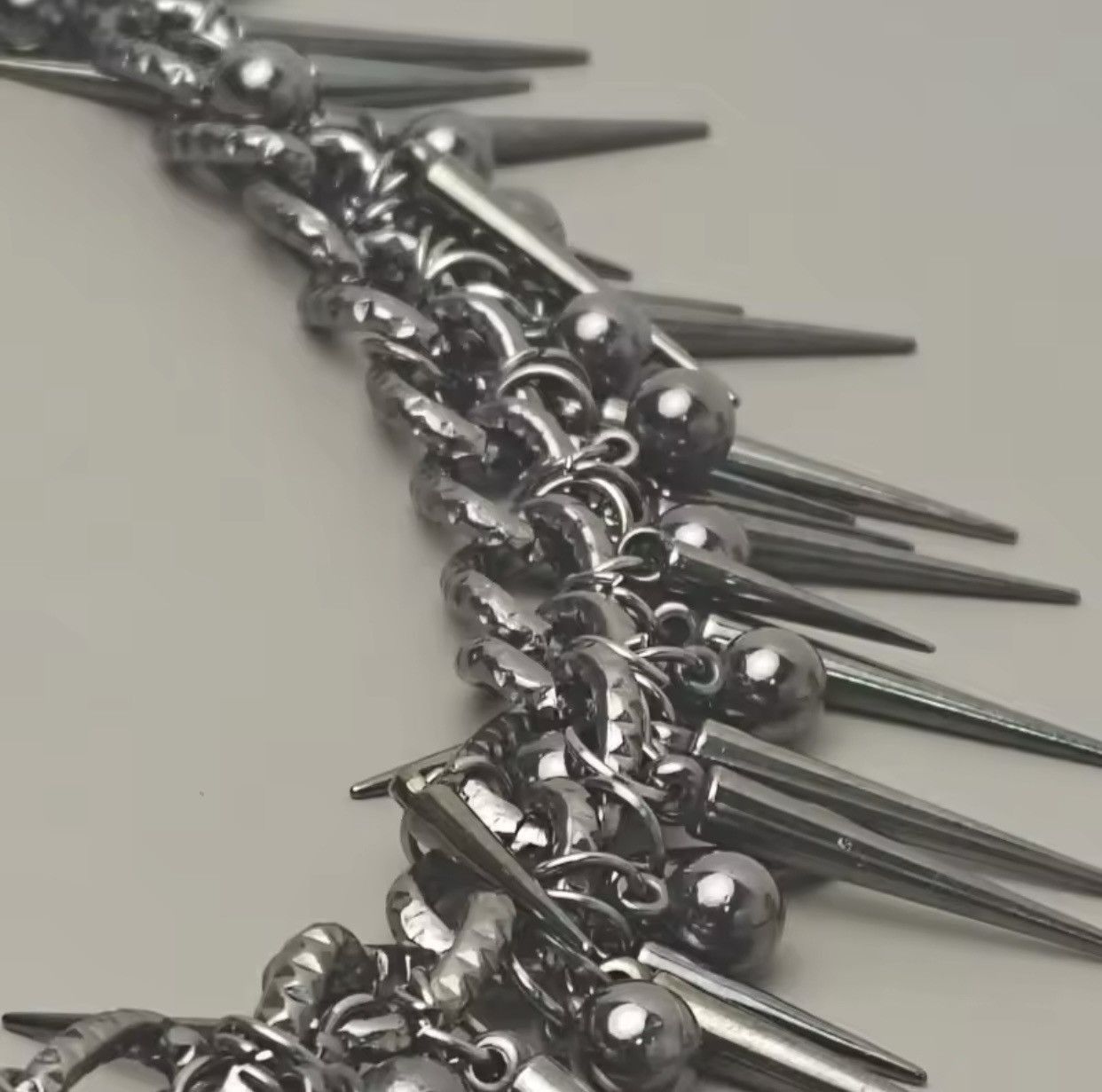 Japanese Brand Retro streetwear punk rivet spike pants pocket chain Size ONE SIZE - 7 Thumbnail