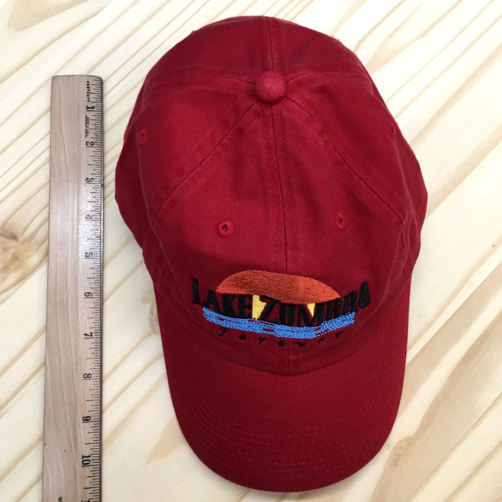 Umbro Fahrenheit Lake Zumbro Baseball Cap Hat Red Mens One Size Adjustable Curved Brim Casual Size ONE SIZE - 3 Thumbnail