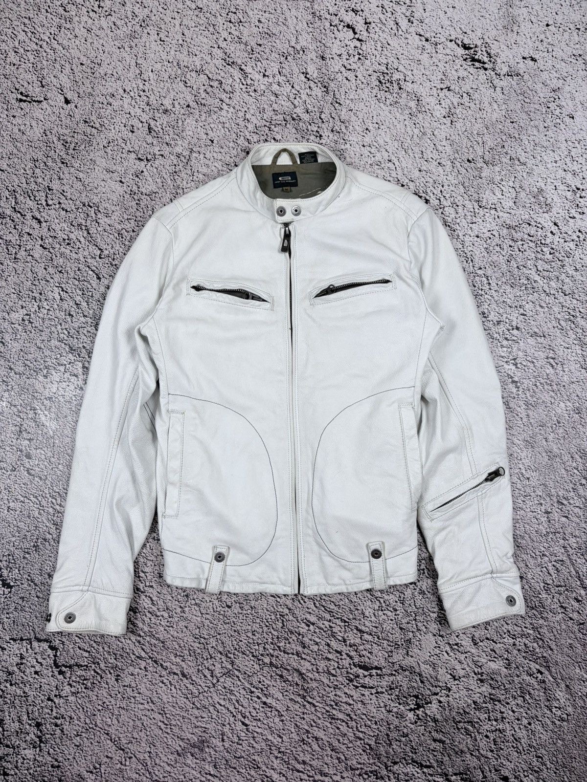 G-Star G-Star Raw Archive White Cowhide Leather Moto Jacket M Size US M / EU 48-50 / 2 - 1 Thumbnail